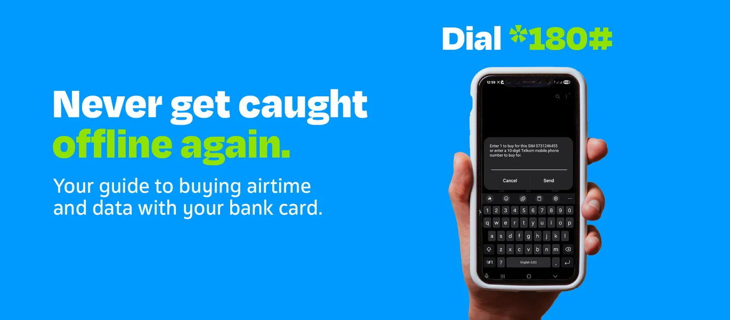 User dialling *180# on a mobile phone