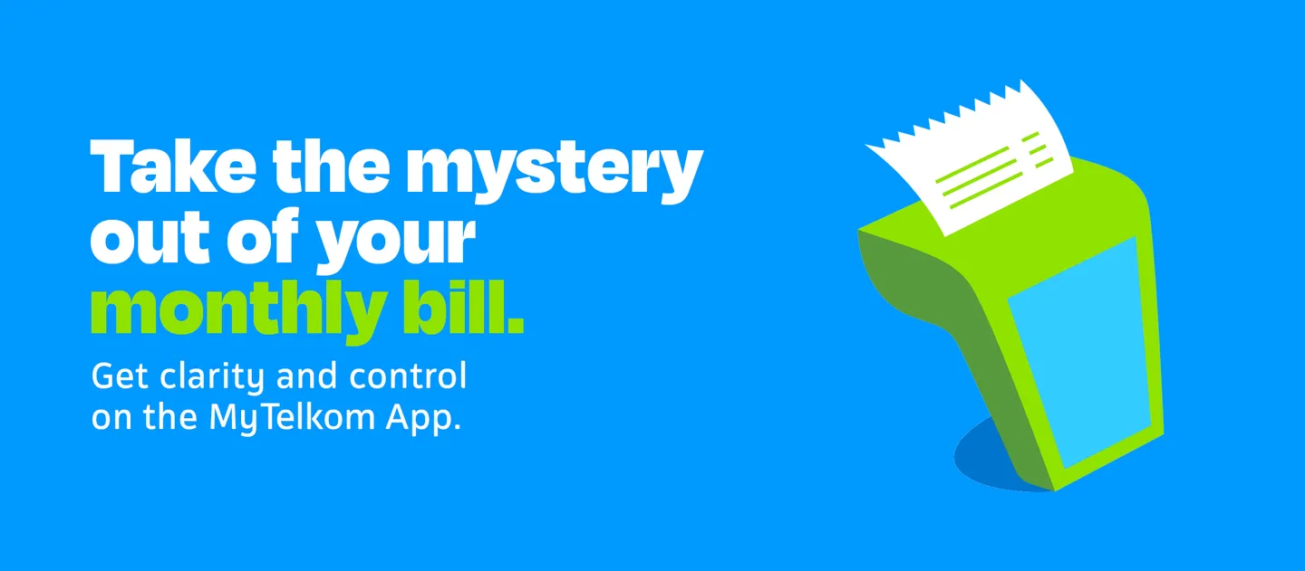 MyTelkom App bill dashboard on smartphone screen