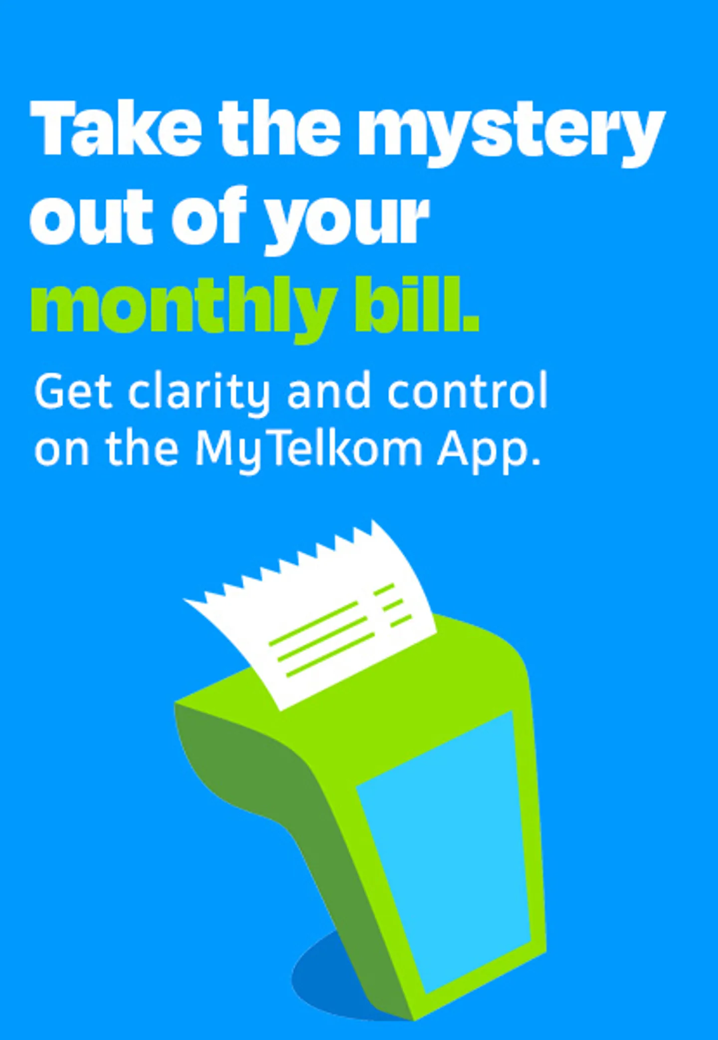 MyTelkom App bill dashboard on smartphone screen
