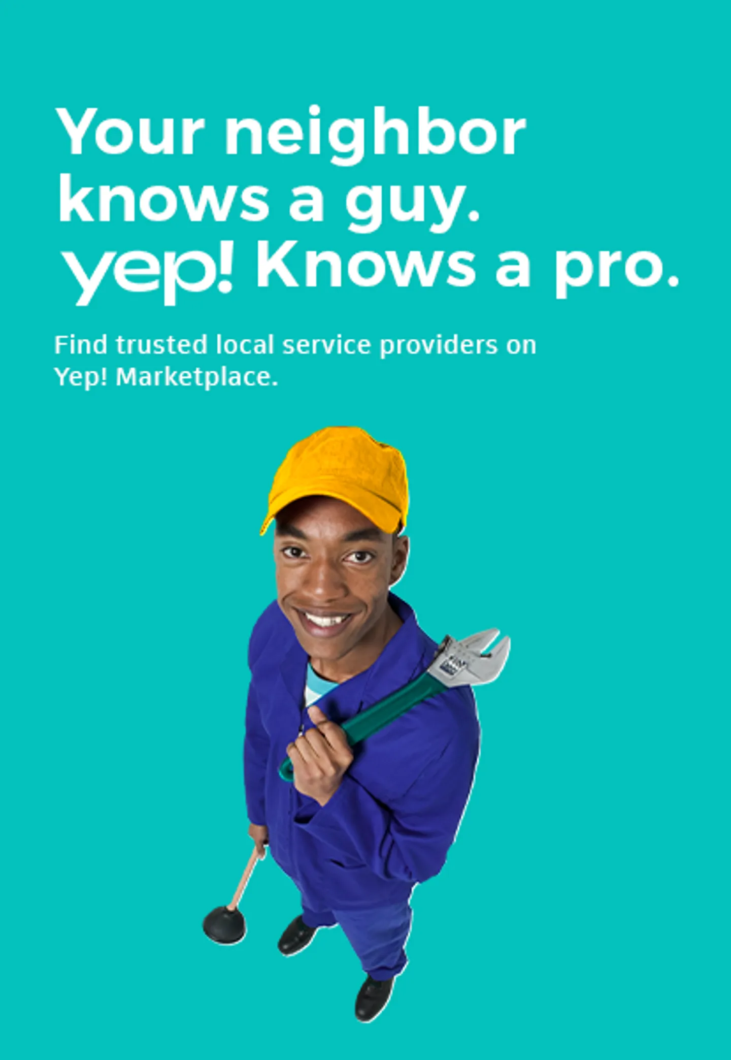Customer using Yep! Marketplace to find trusted local service providers