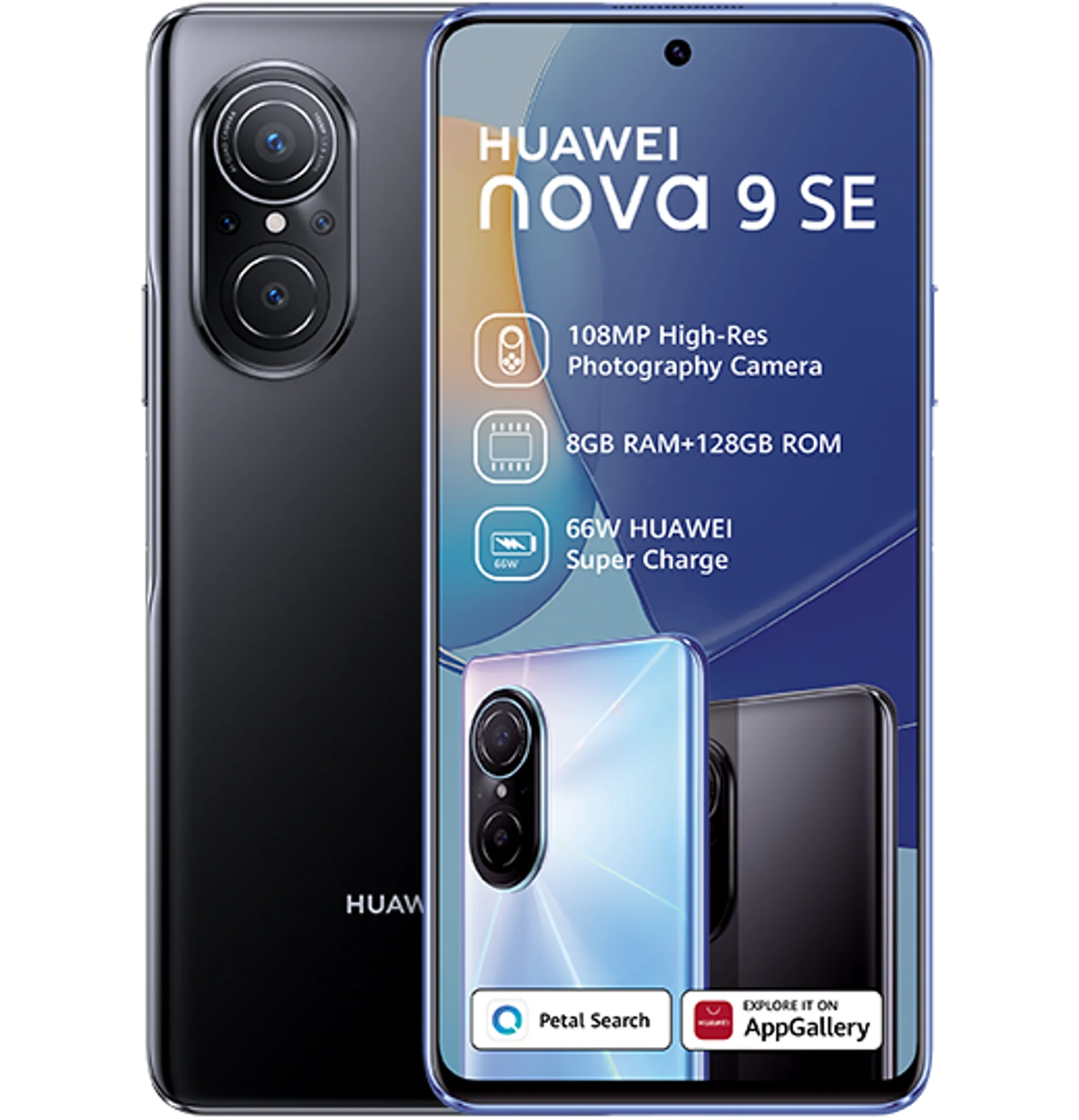 Huawei Nova 9 SE Midnight Black slide