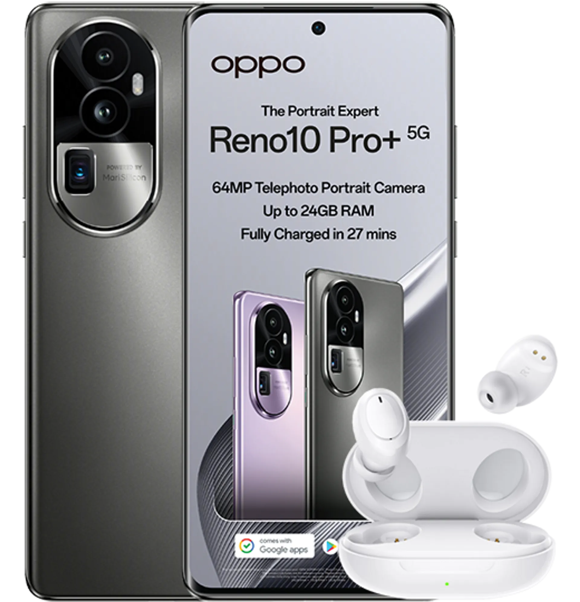 Oppo Reno 10 Pro Plus Silver Grey Oppo Enco WL Earpods Oppo Enco WL Earpods slide