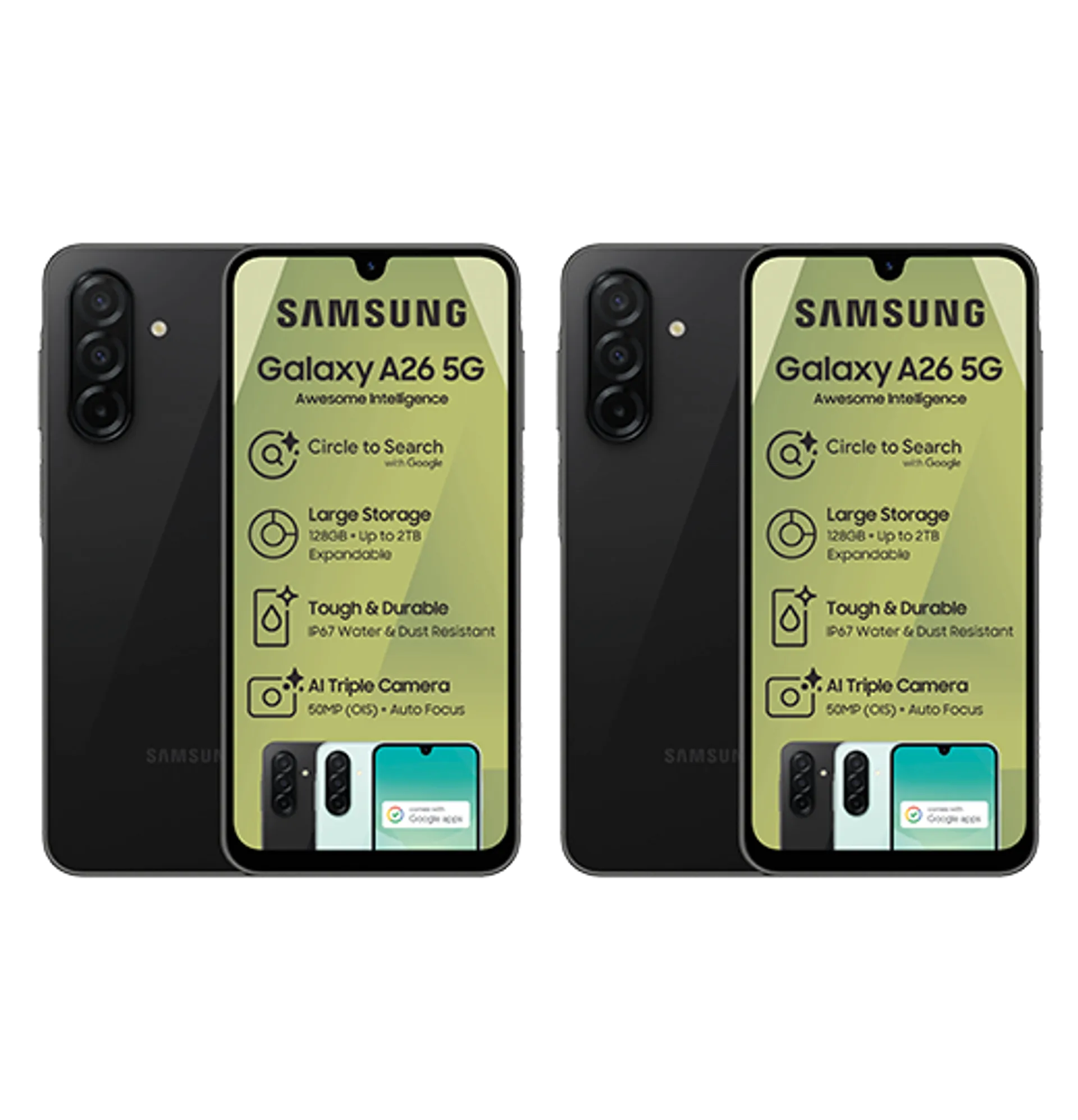 2xSamsungGalaxyA26128GBBundleAwesomeBlackAwesomeBlack Slide