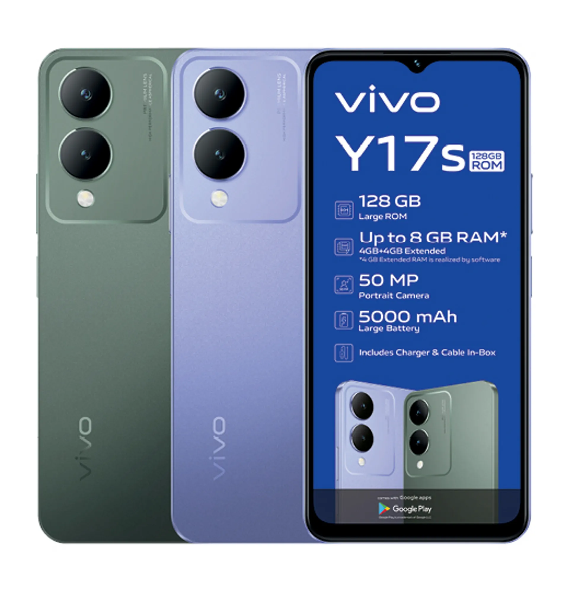 2xVivoY17S128GBBundleForestGreenGlitterPurpleForestGreen Slide