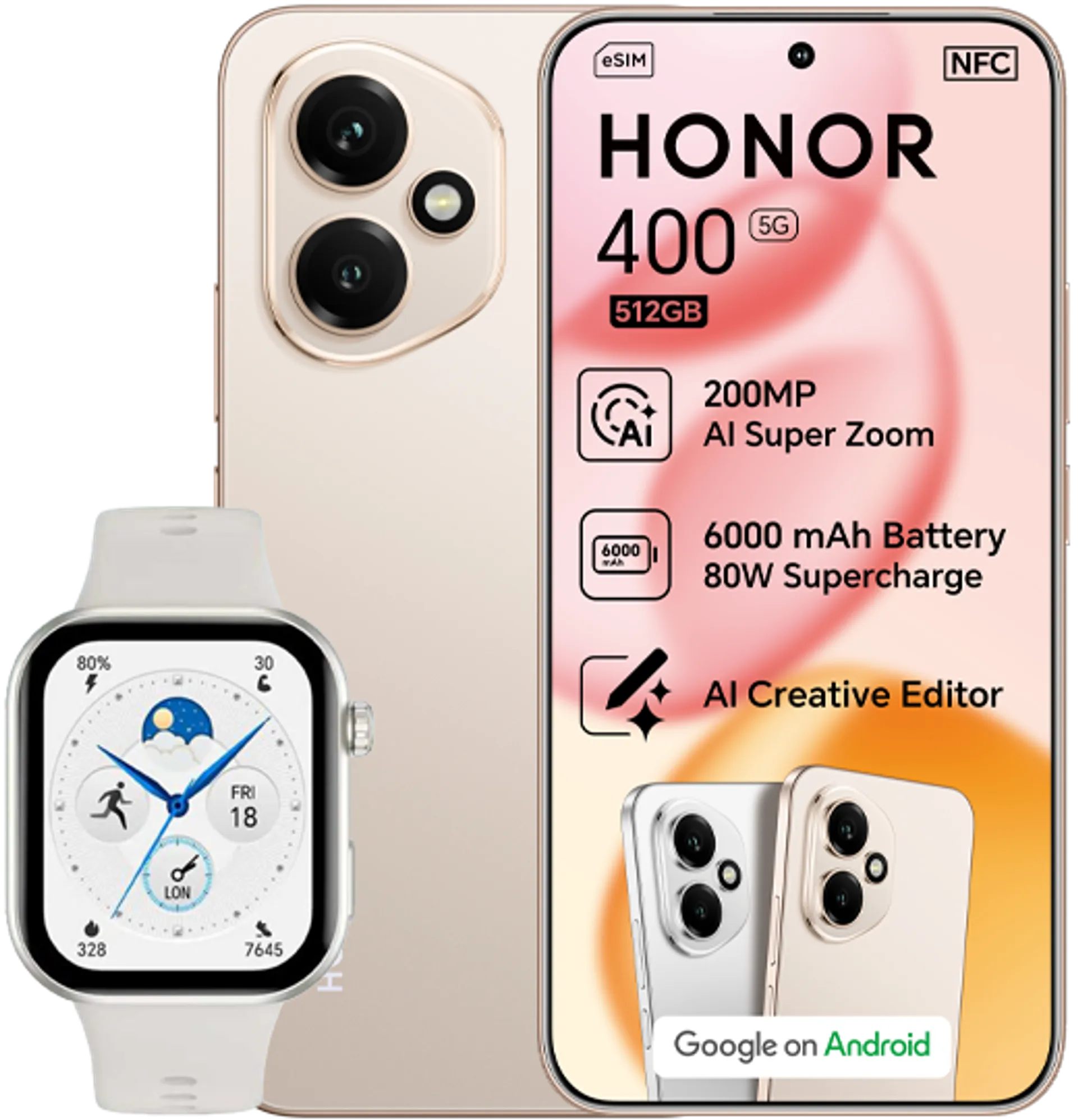 Honor 400 Desert Gold Honor Choice Watch 2i White slide