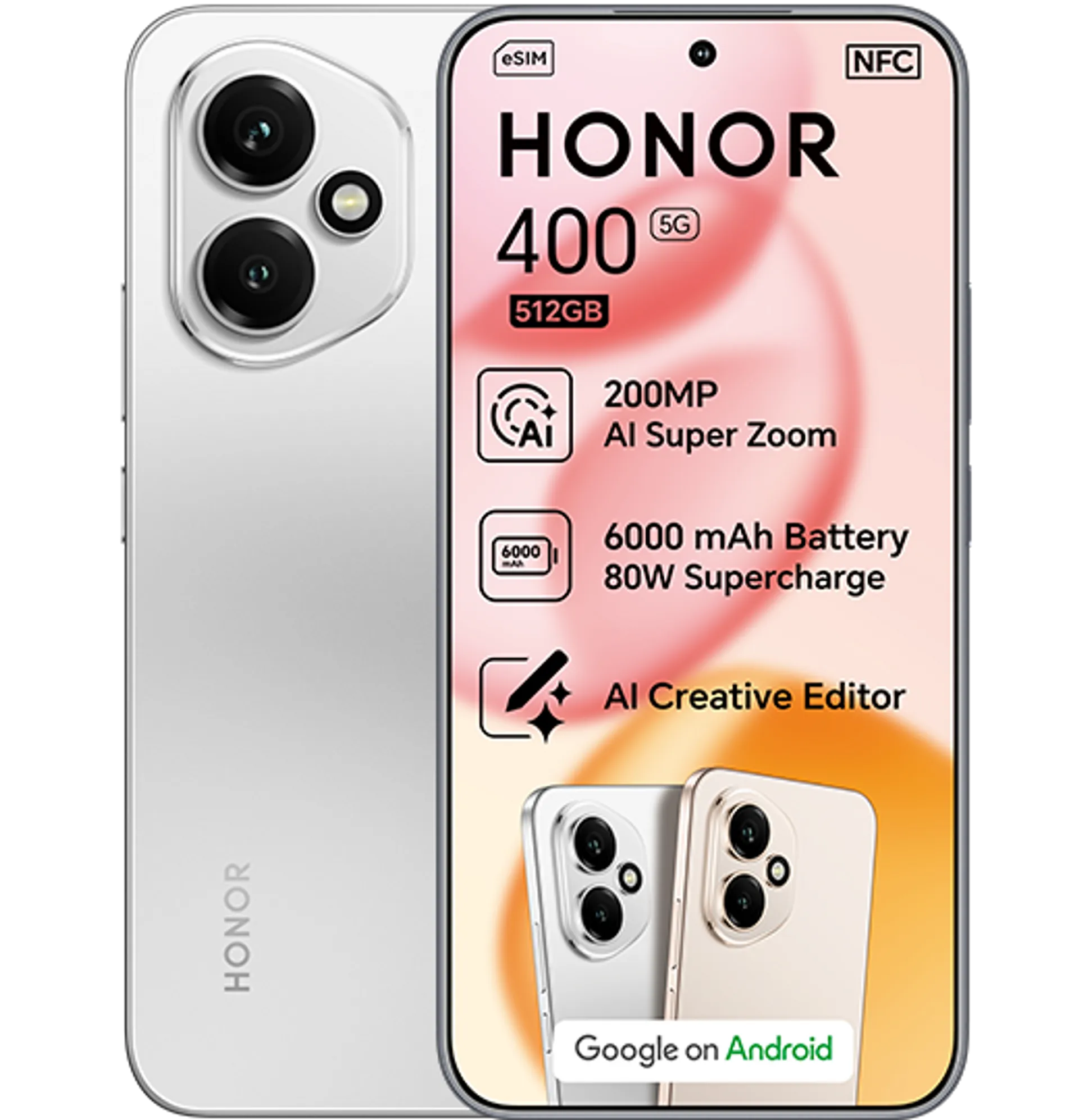 Honor 400 Meteor Silver slide
