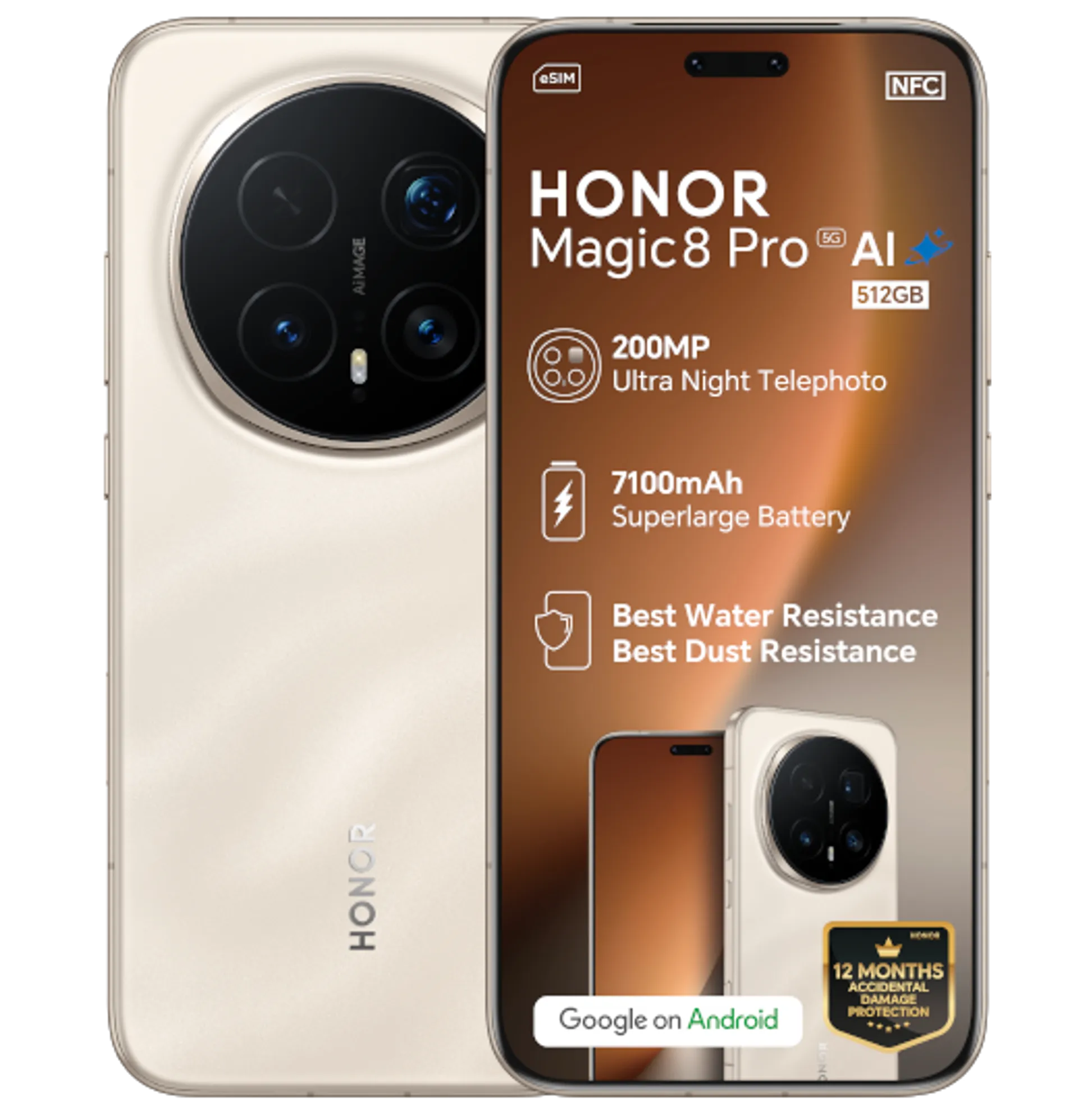 Honor Magic 8 Pro Gold slide