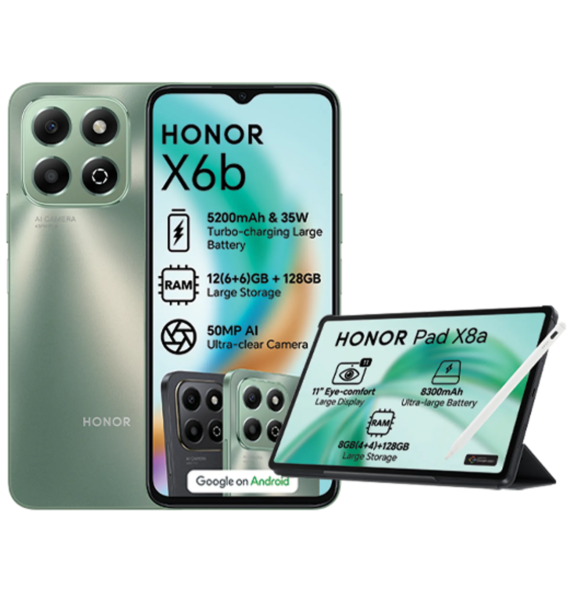 Honor X6B with Pad X8A and Pen Forest Green slide