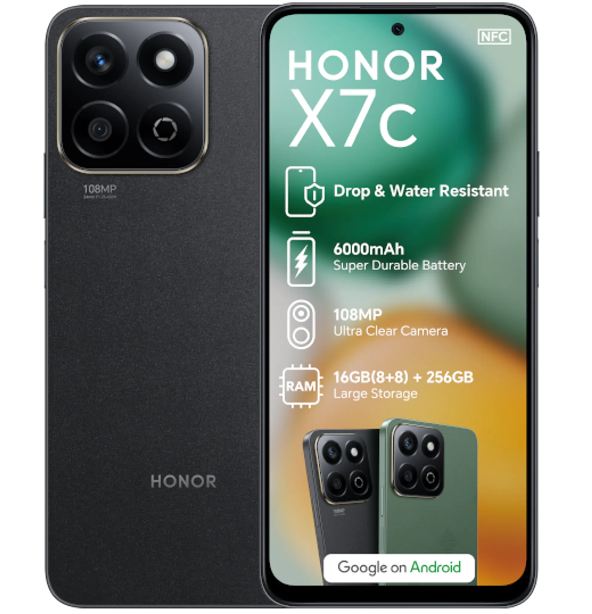 Honor X7C Midnight Black slide