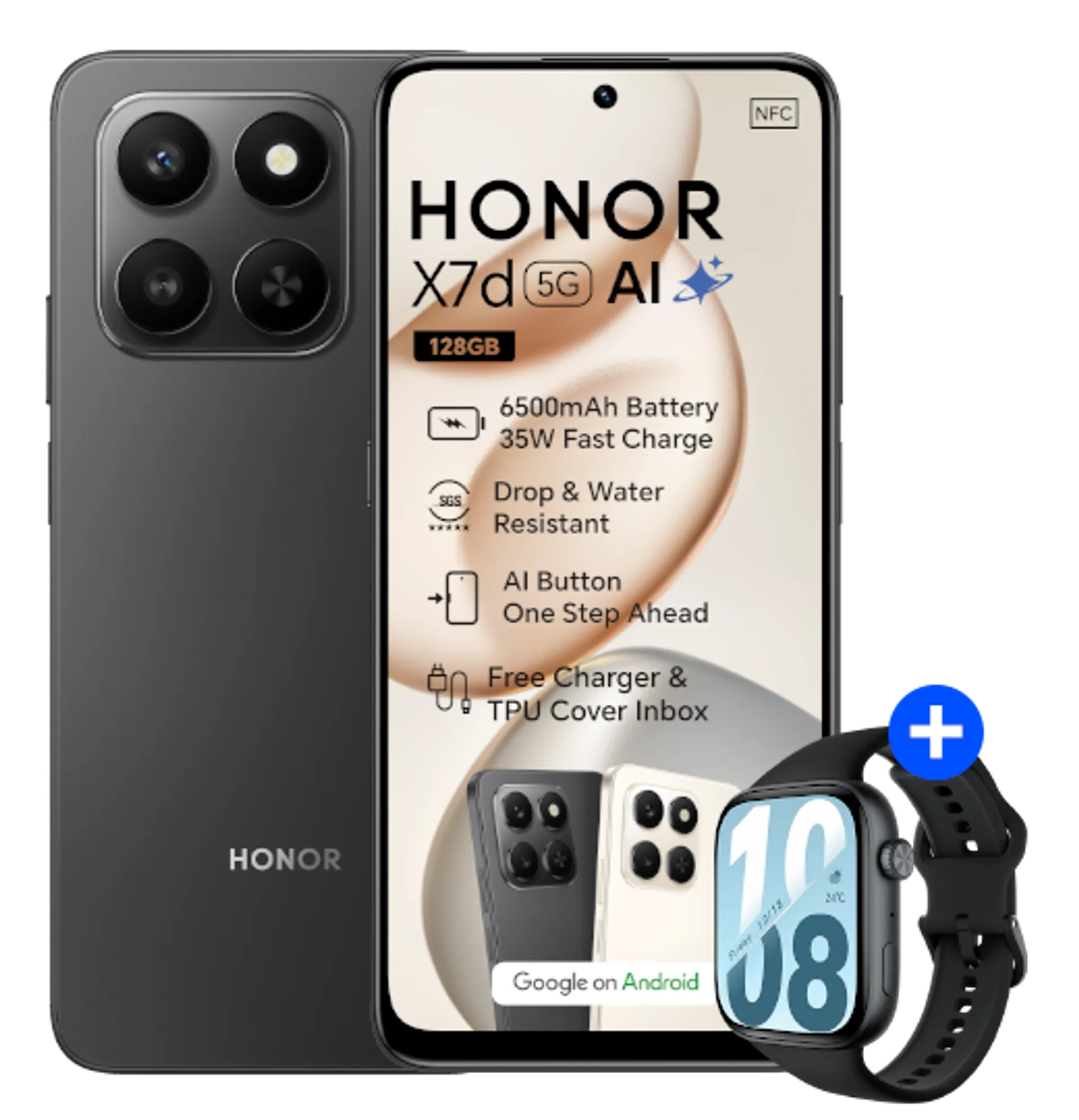 Honor X7D 5G Velvet Black Honor Watch X5i Black slide