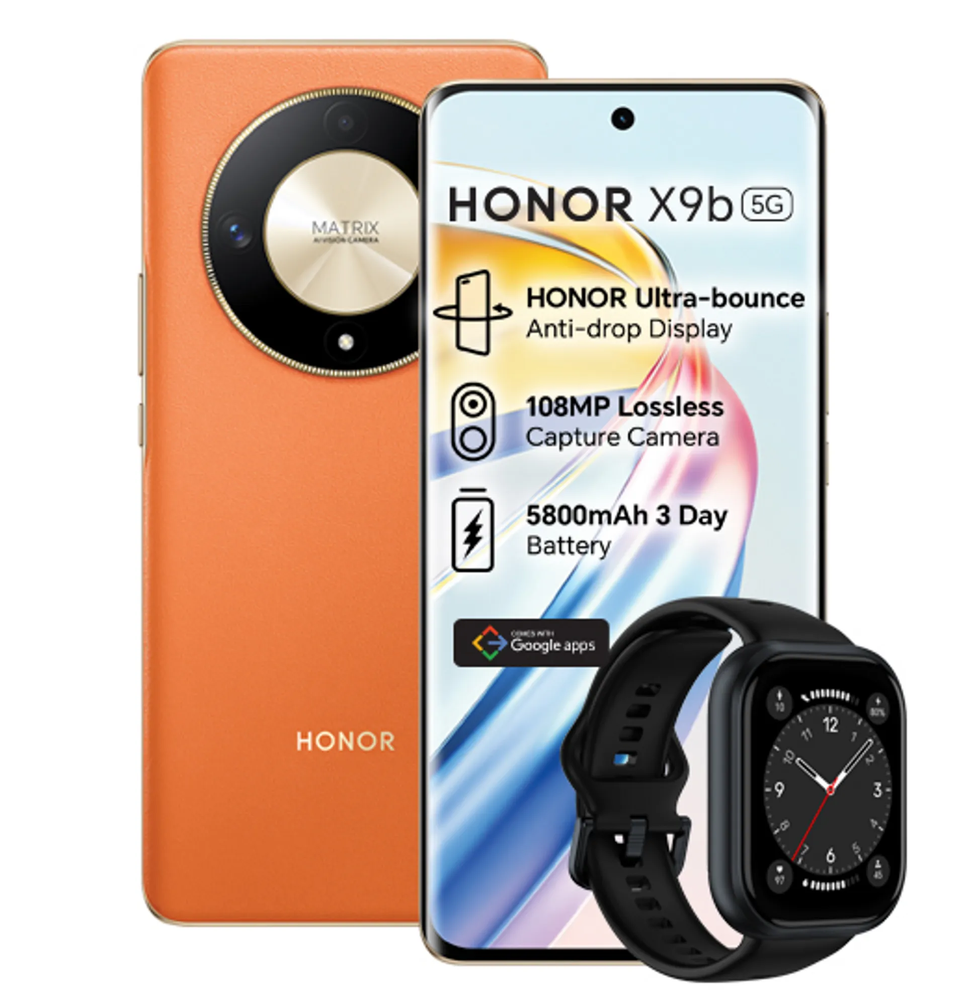 Honor X9b Orange plus Choice Watch slide
