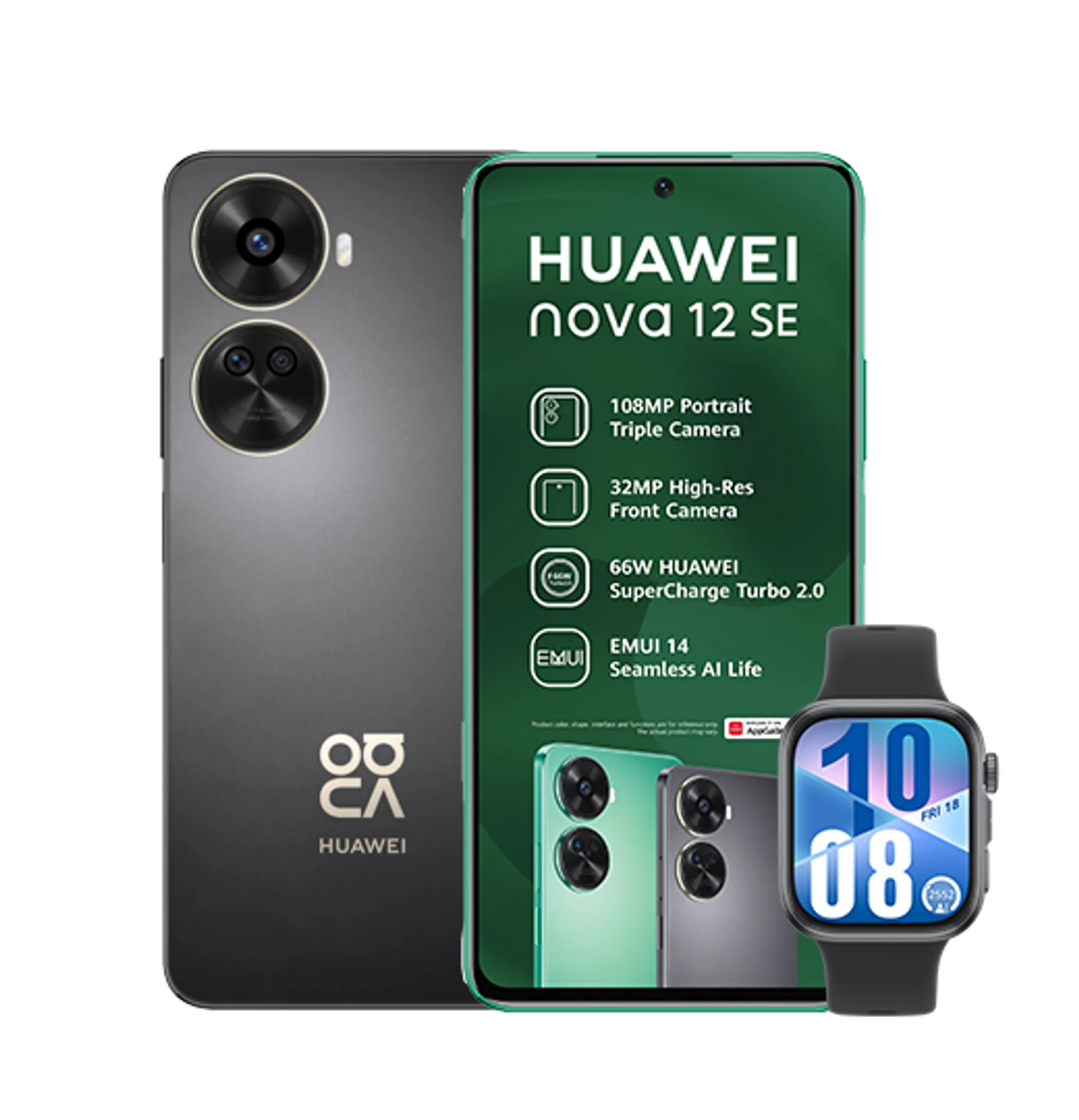 Huawei Nova 12SE Plus Freebuds SE 2 Black Huawei Watch Fit4 Black slide