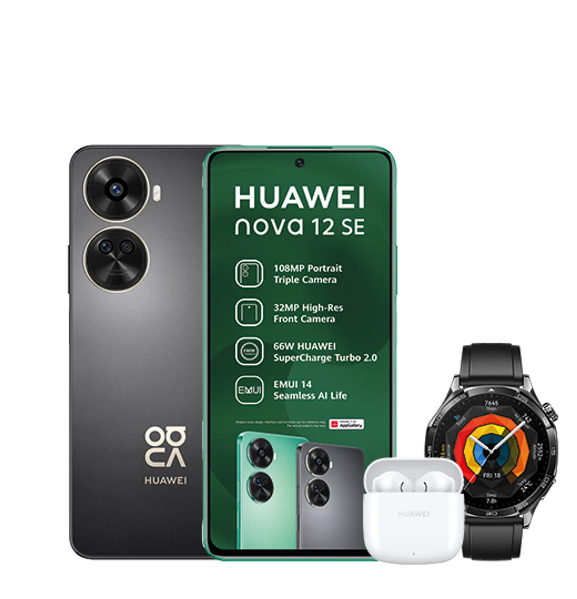 Huawei Nova 12SE Plus Freebuds SE 2 Black Huawei Watch GT5 Black slide