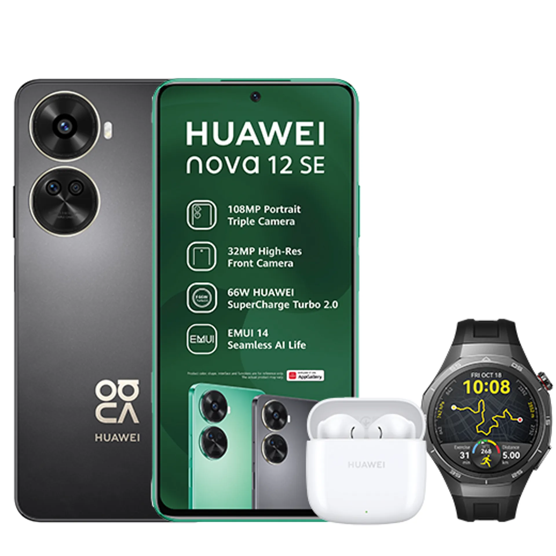 Huawei Nova 12SE Plus Freebuds SE 2 Black Huawei Watch GT5 Pro Black slide