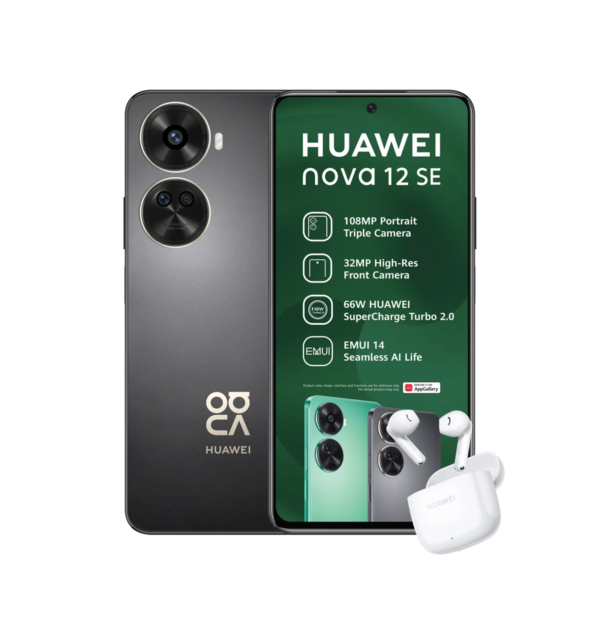 Huawei Nova 12SE Plus Freebuds SE 2 Black slide