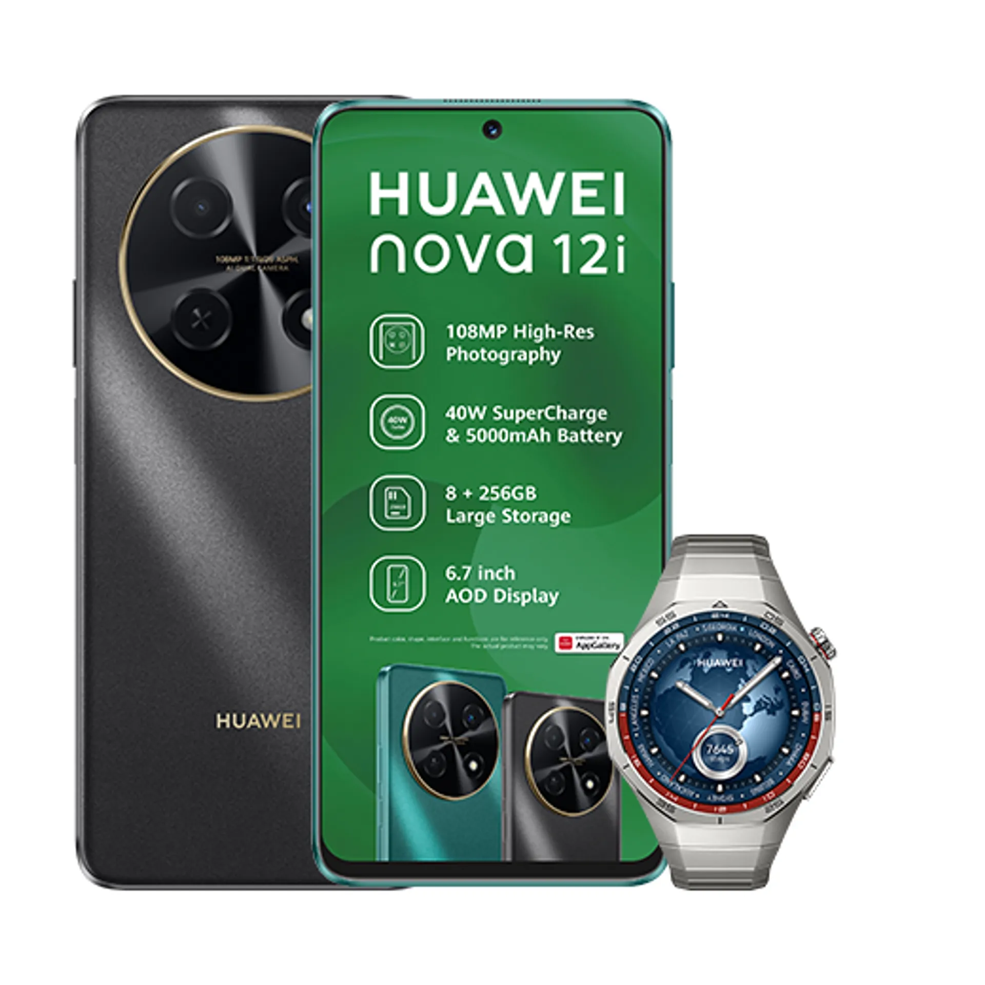 Huawei Nova 12i Starry Black Huawei Watch GT5 Pro Titanium slide