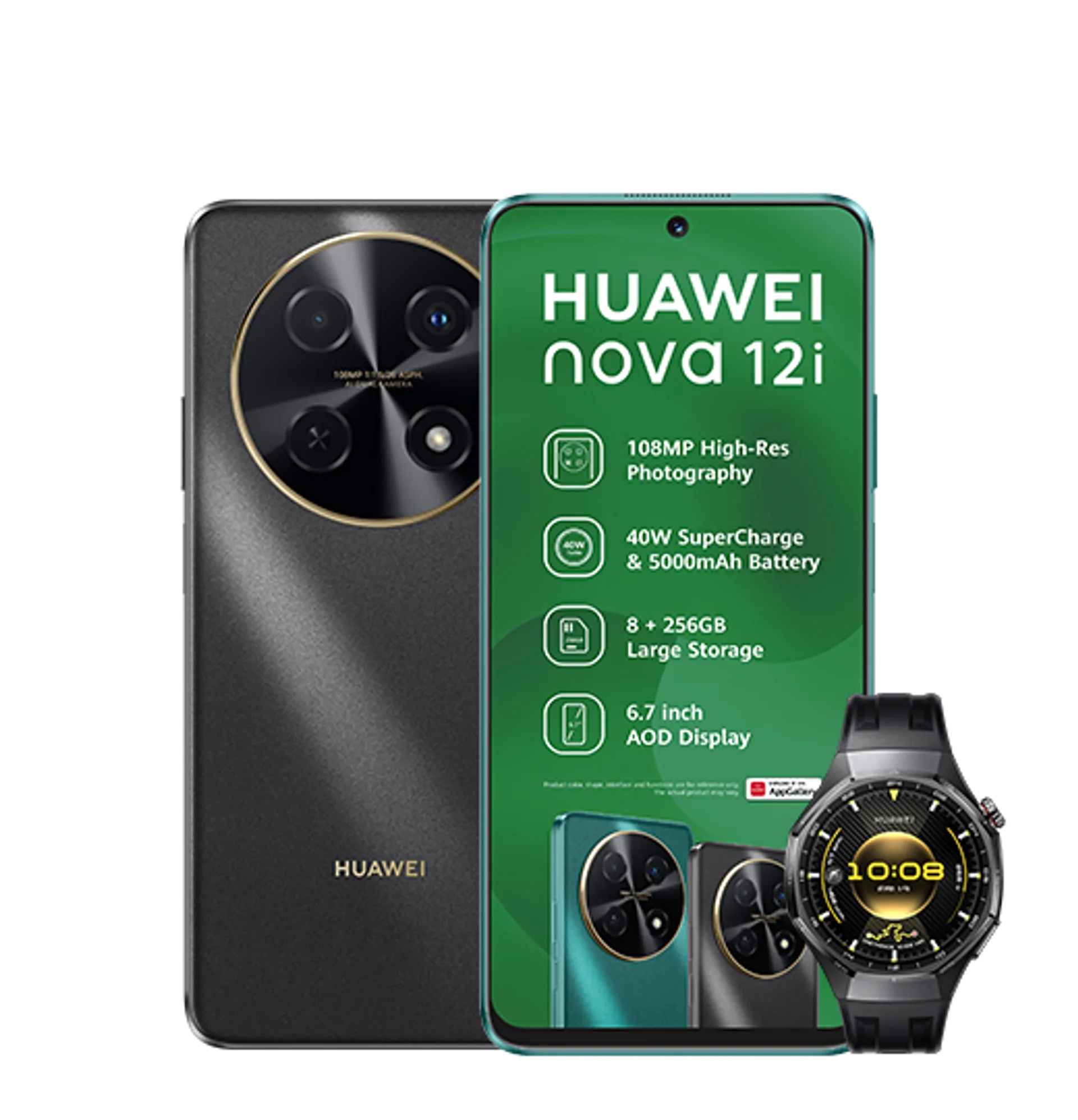 Huawei Nova 12i Starry Black Huawei Watch GT6 Pro Black slide