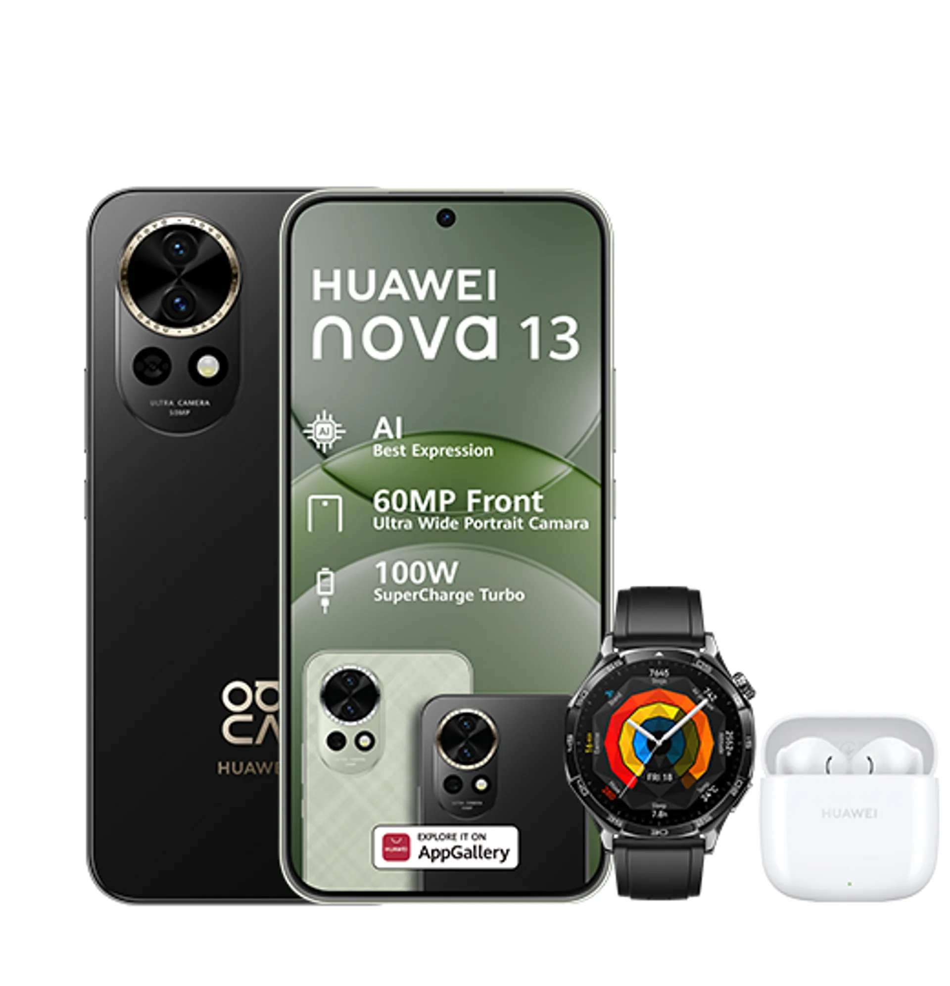 Huawei Nova 13 Plus Freebuds SE Black Huawei Watch GT5 Black slide