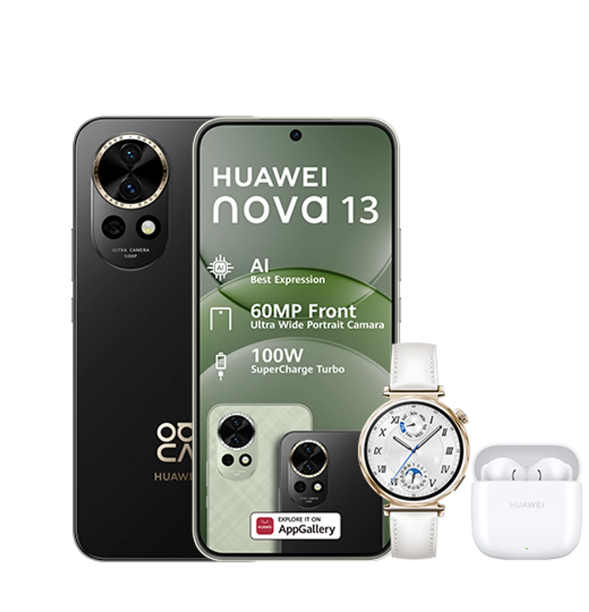 Huawei Nova 13 Plus Freebuds SE Black Huawei Watch GT5 White slide