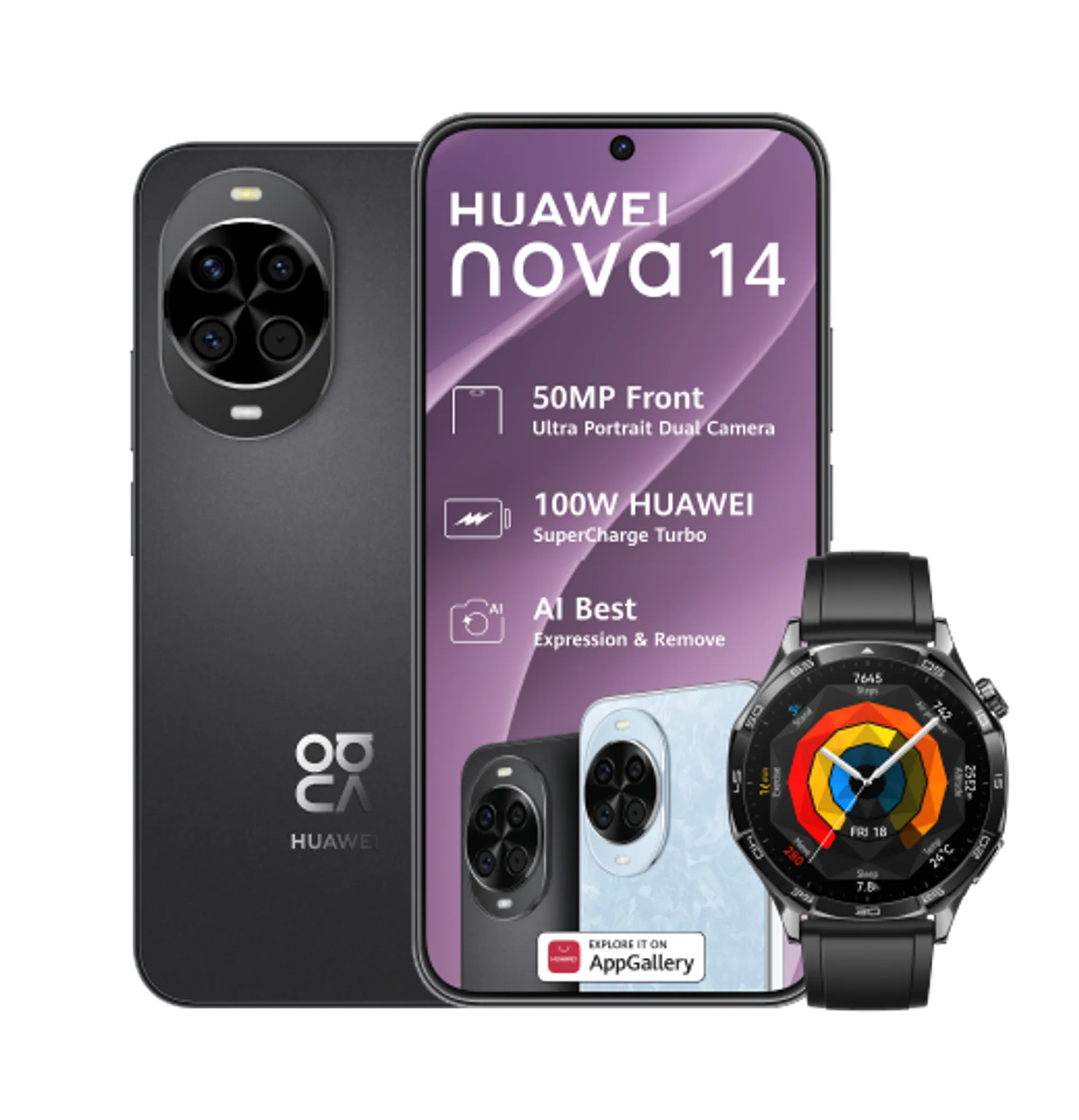 Huawei Nova 14 Black Huawei Watch GT5 Black slide