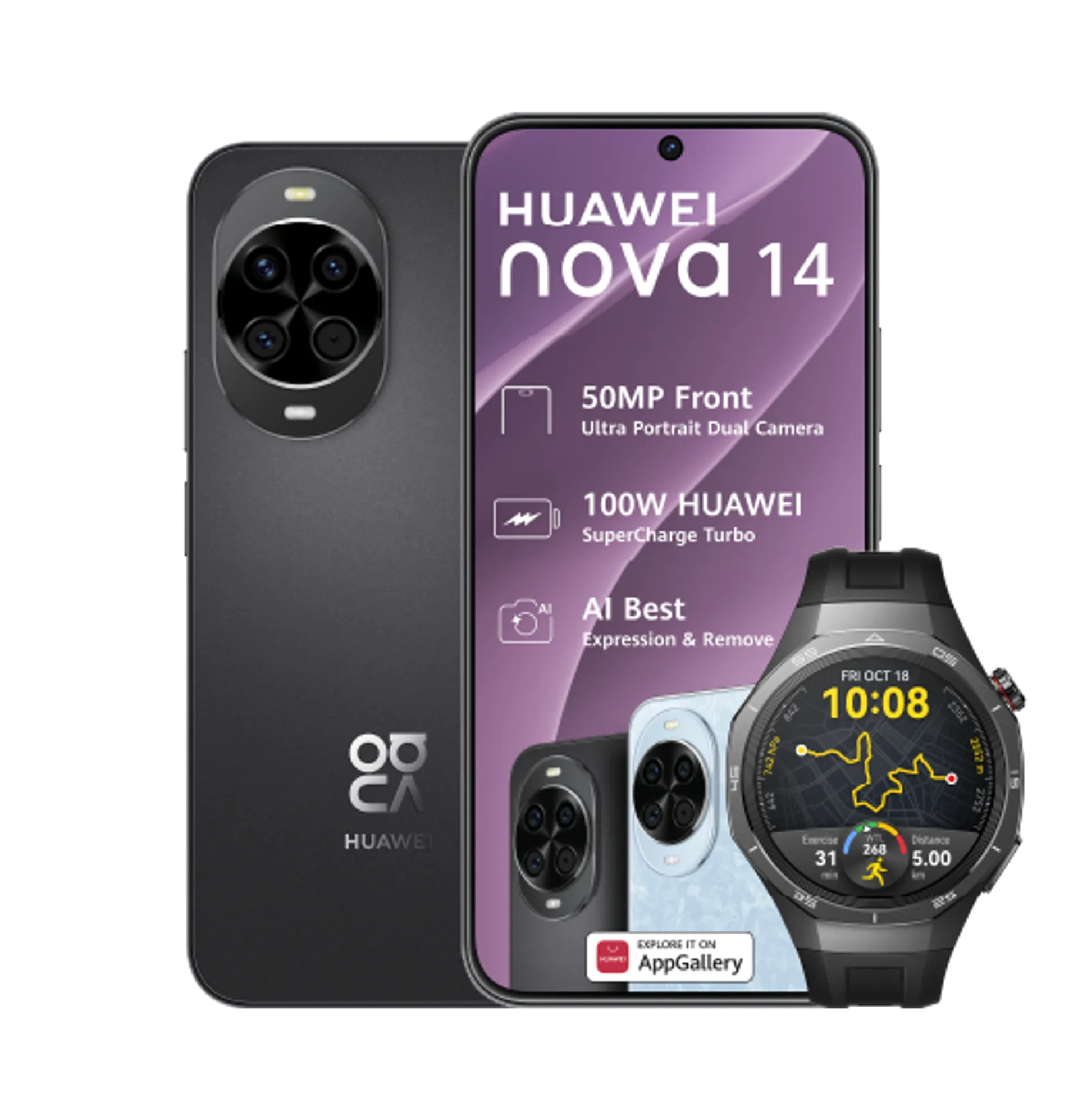 Huawei Nova 14 Black Huawei Watch GT5 Pro Black slide