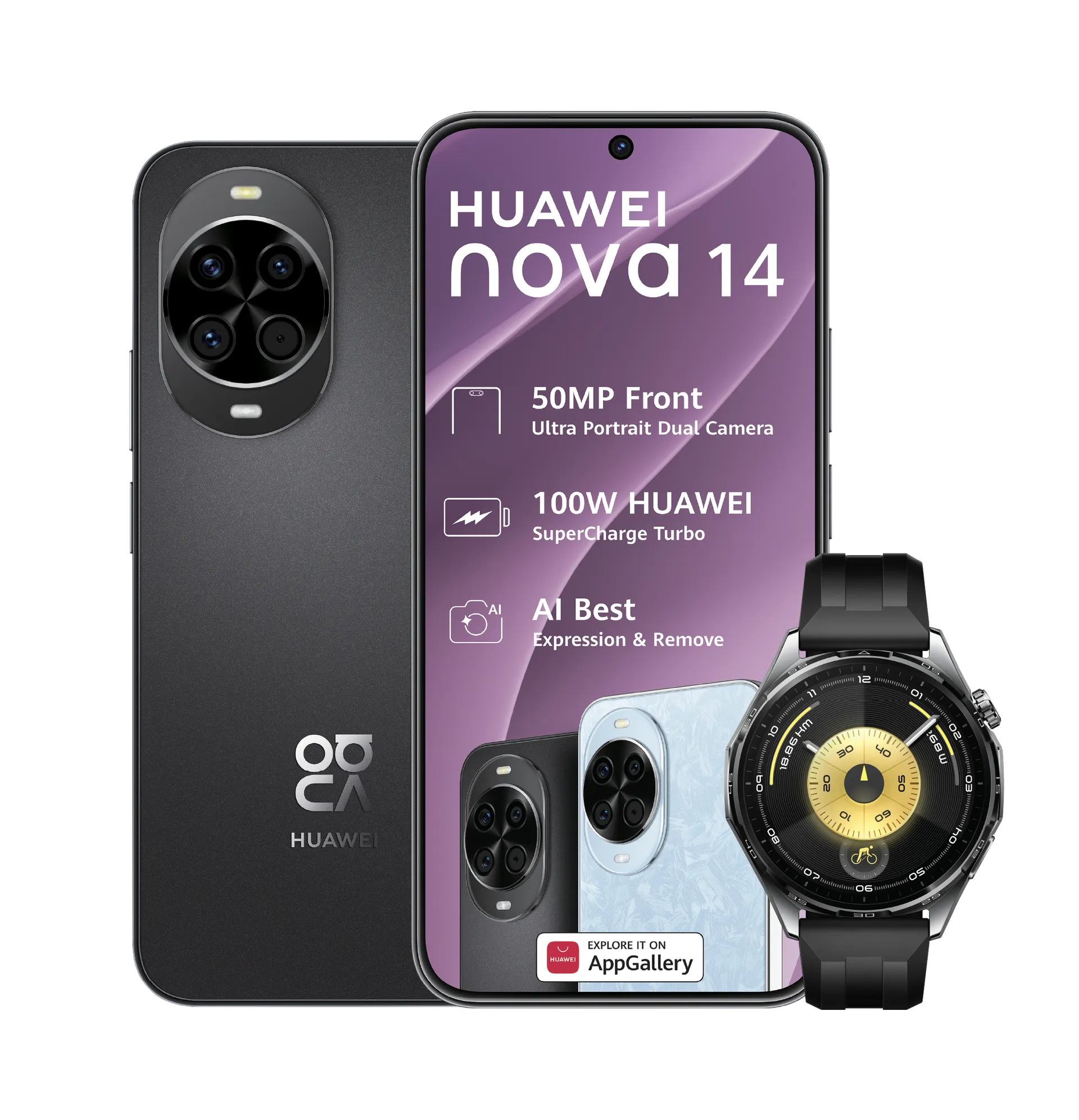 Huawei Nova 14 Black Huawei Watch GT6 Black slide