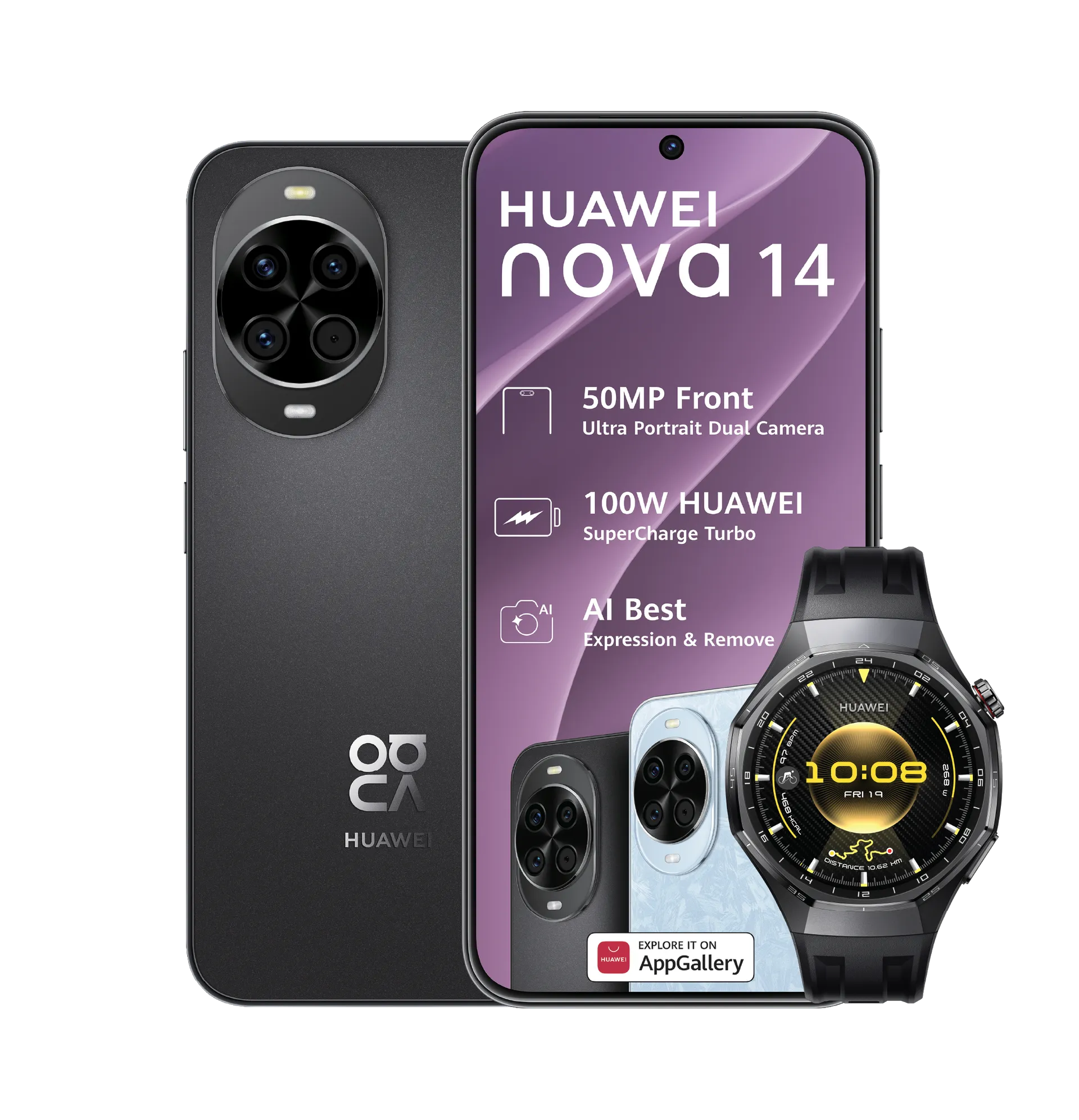 Huawei Nova 14 Black Huawei Watch GT6 Pro Black slide