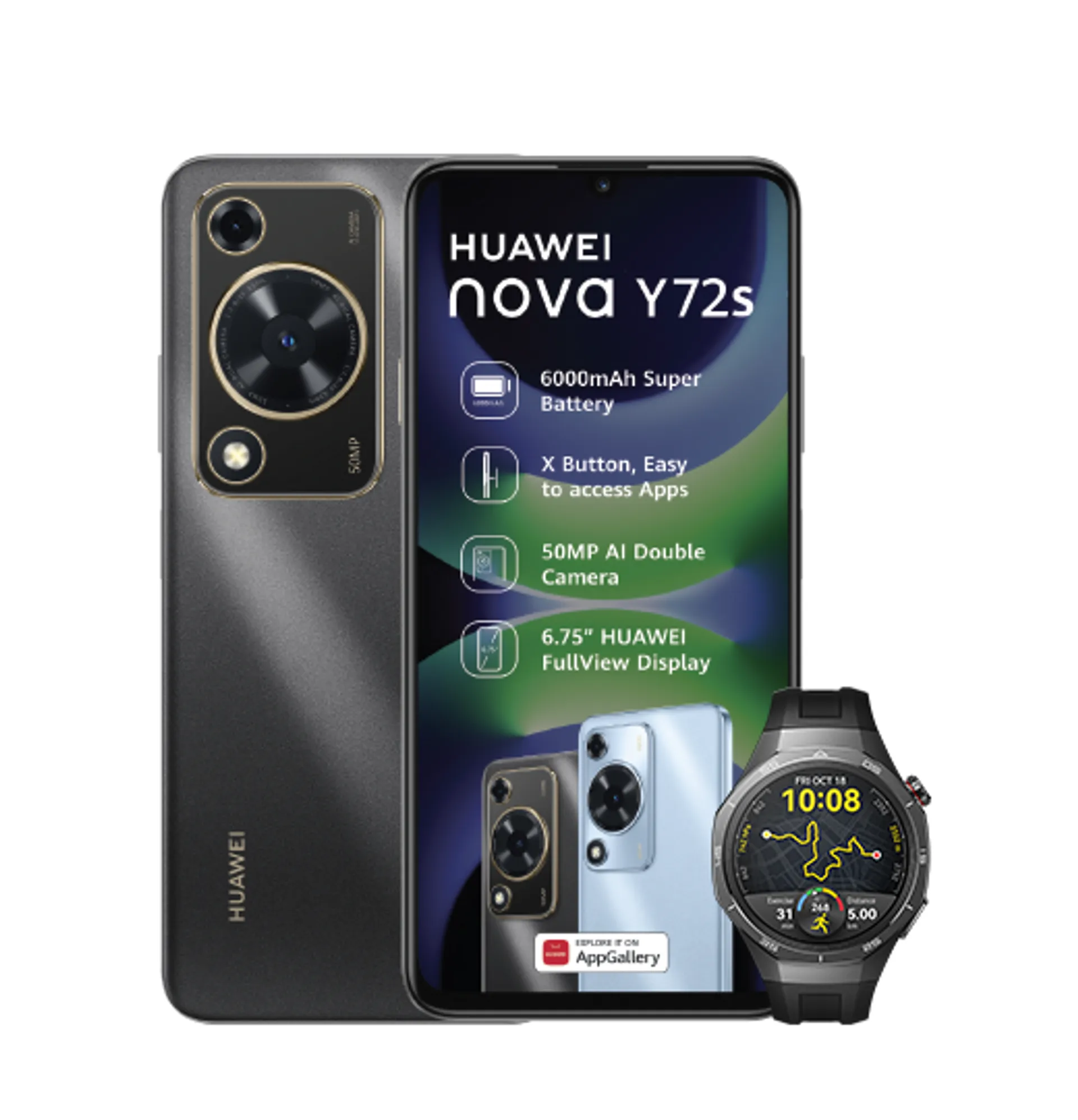 Huawei Nova Y72s Black Huawei Watch GT5 Pro Black slide