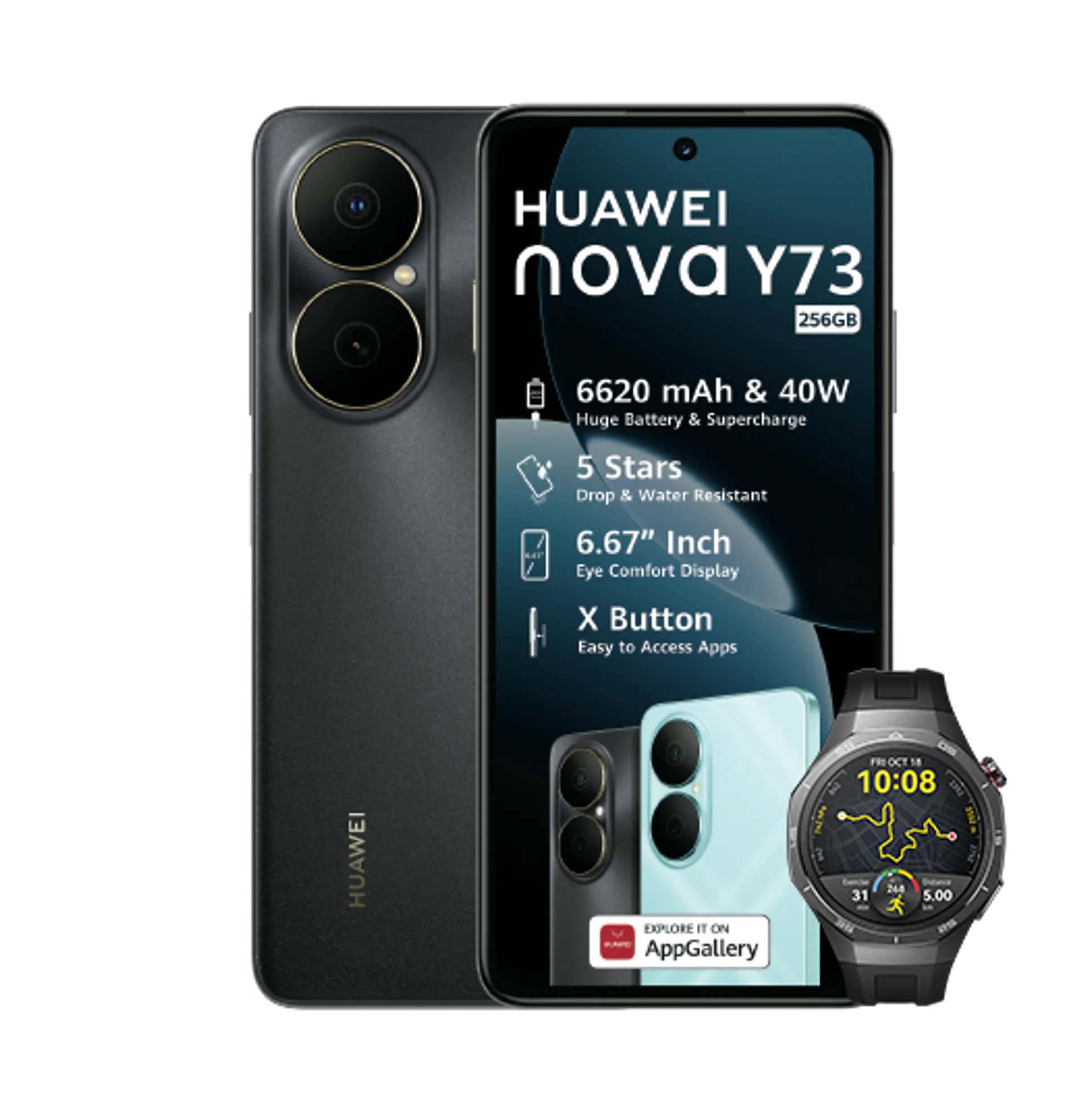 Huawei Nova Y73 Black Huawei Watch GT5 Pro Black slide