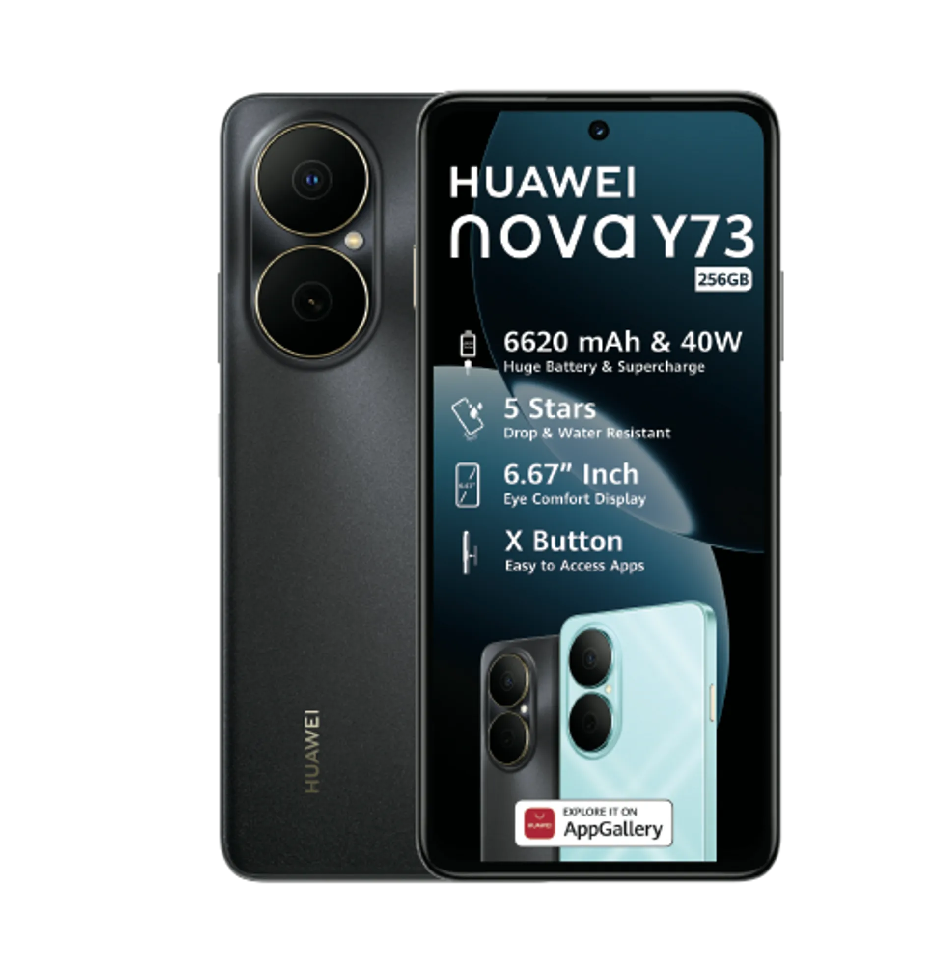 Huawei Nova Y73 Black slide