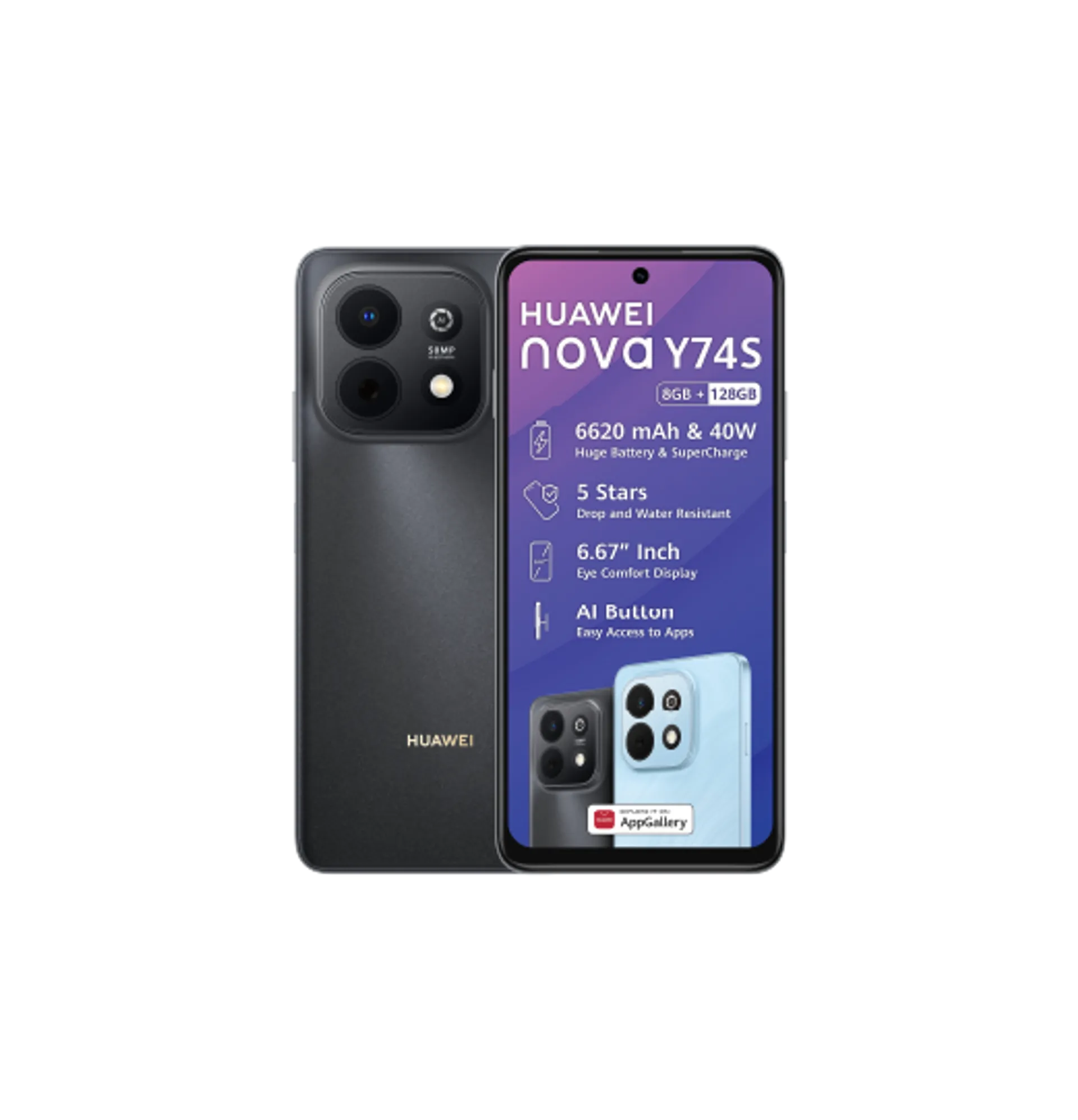 Huawei Nova Y74S Black slide