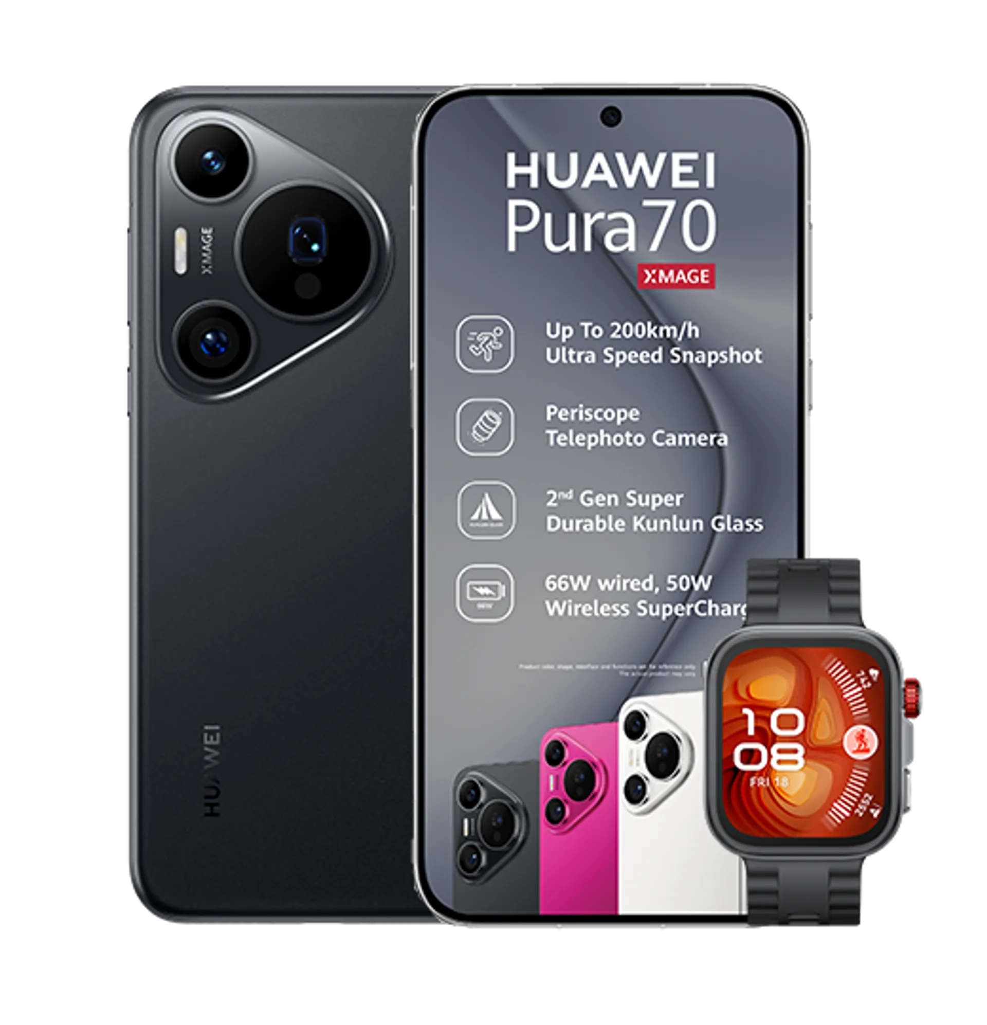 Huawei Pura 70 Black Huawei Watch Fit4 Pro Black slide