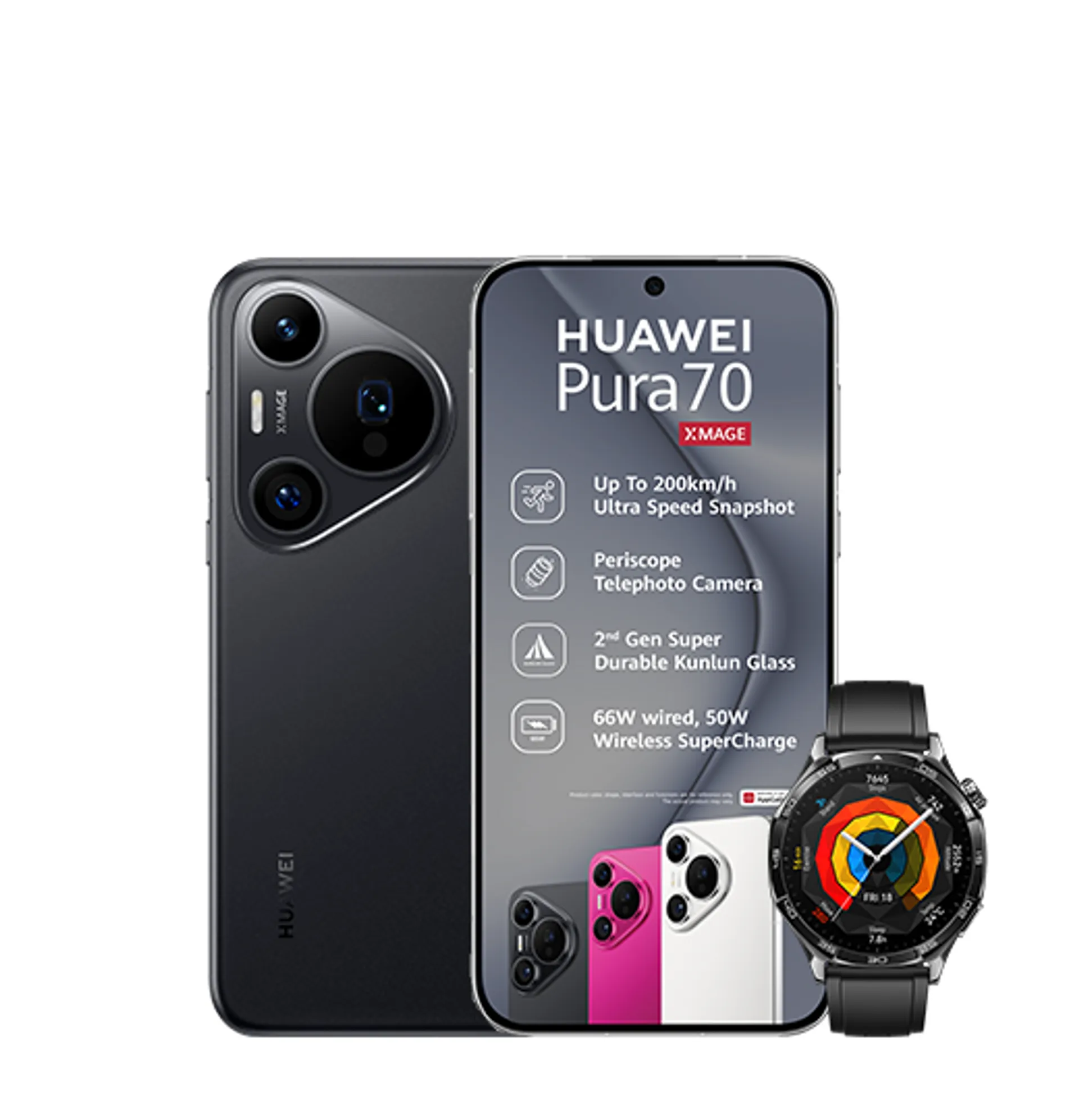 Huawei Pura 70 Black Huawei Watch GT5 Black slide