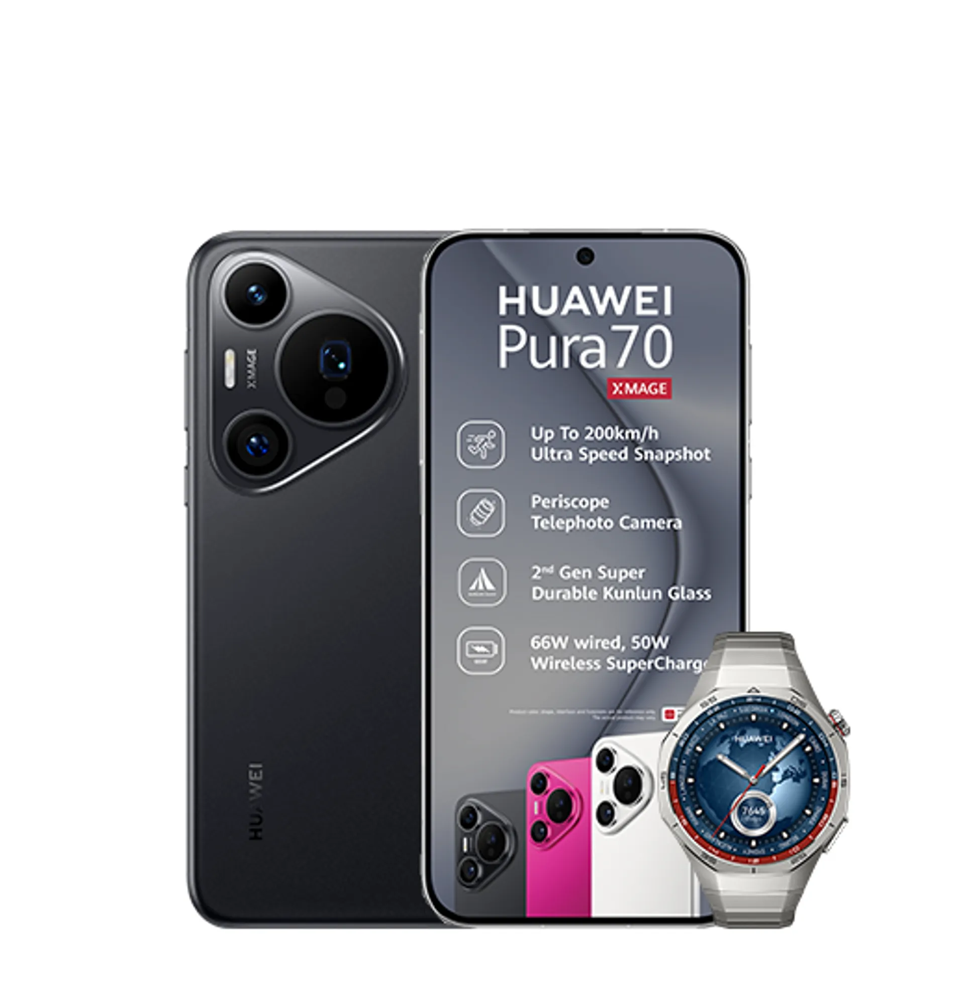 Huawei Pura 70 Black Huawei Watch GT5 Pro Titanium slide