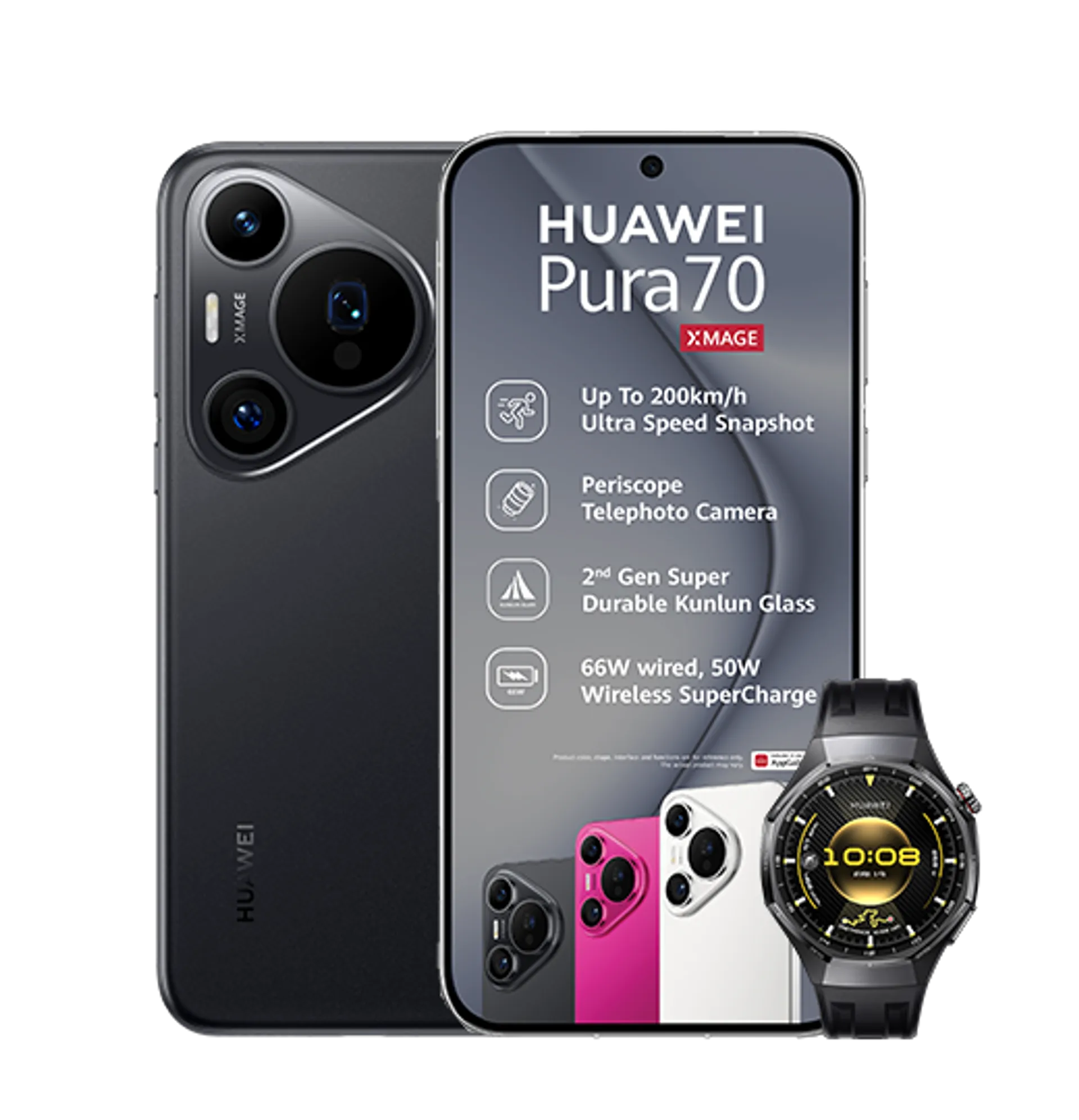 Huawei Pura 70 Black Huawei Watch GT6 Pro Black slide
