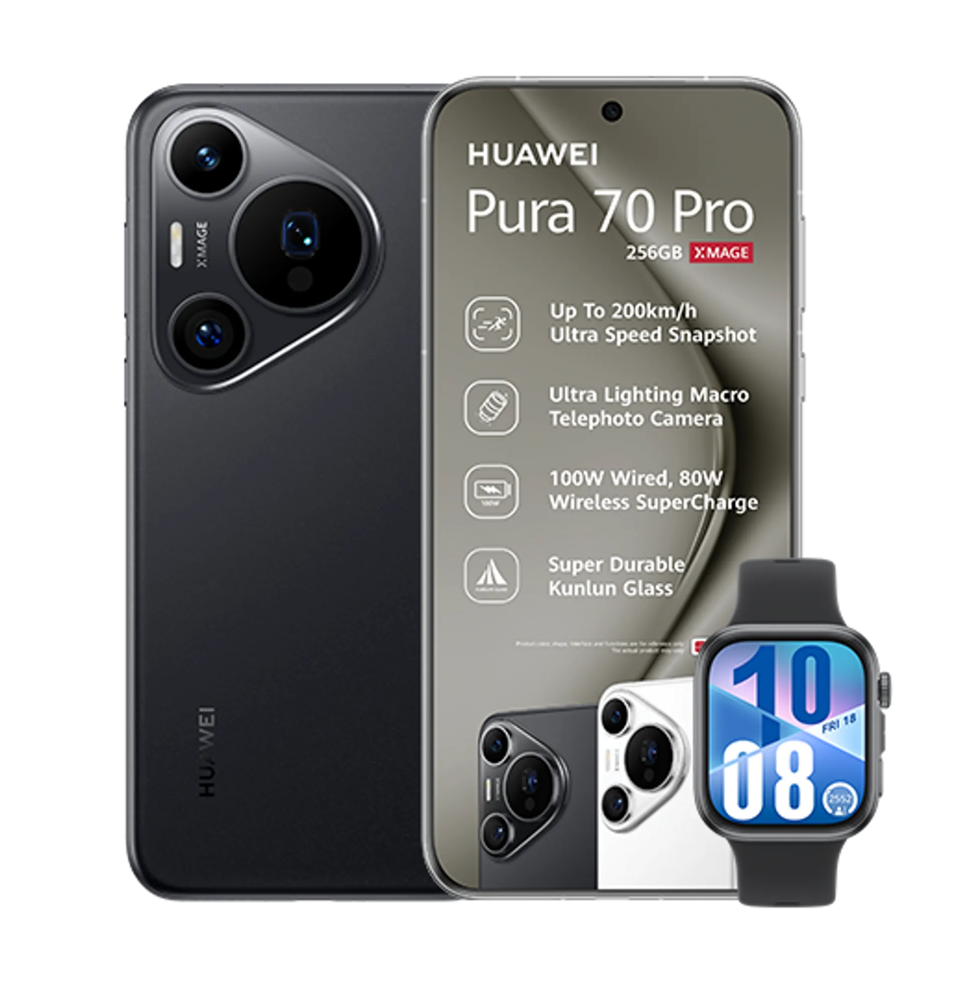 Huawei Pura 70 Pro Black Huawei Watch Fit4 Black slide