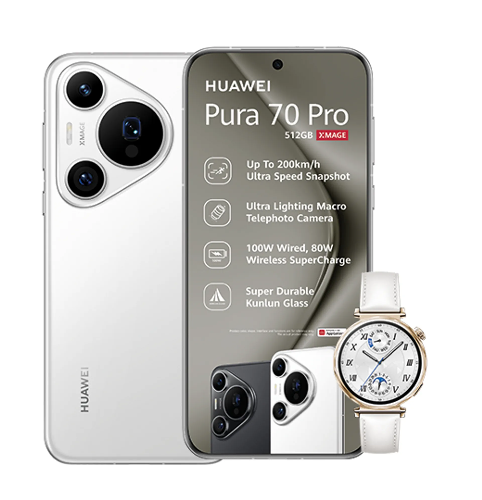 Huawei Pura 70 Pro White Huawei Watch GT5 White slide