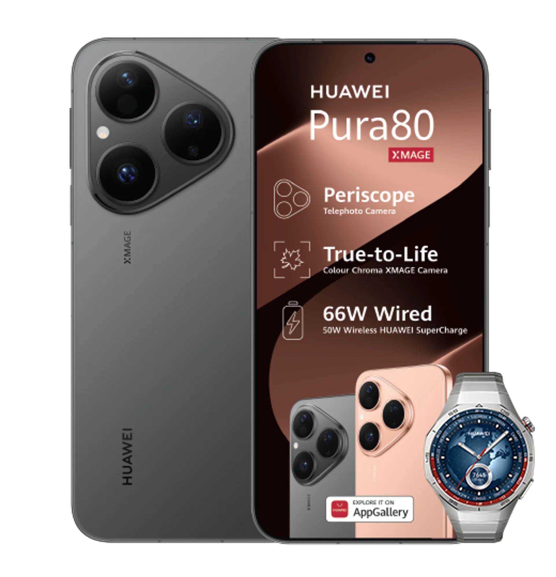 Huawei Pura 80 Black Huawei Watch GT5 Pro Titanium slide