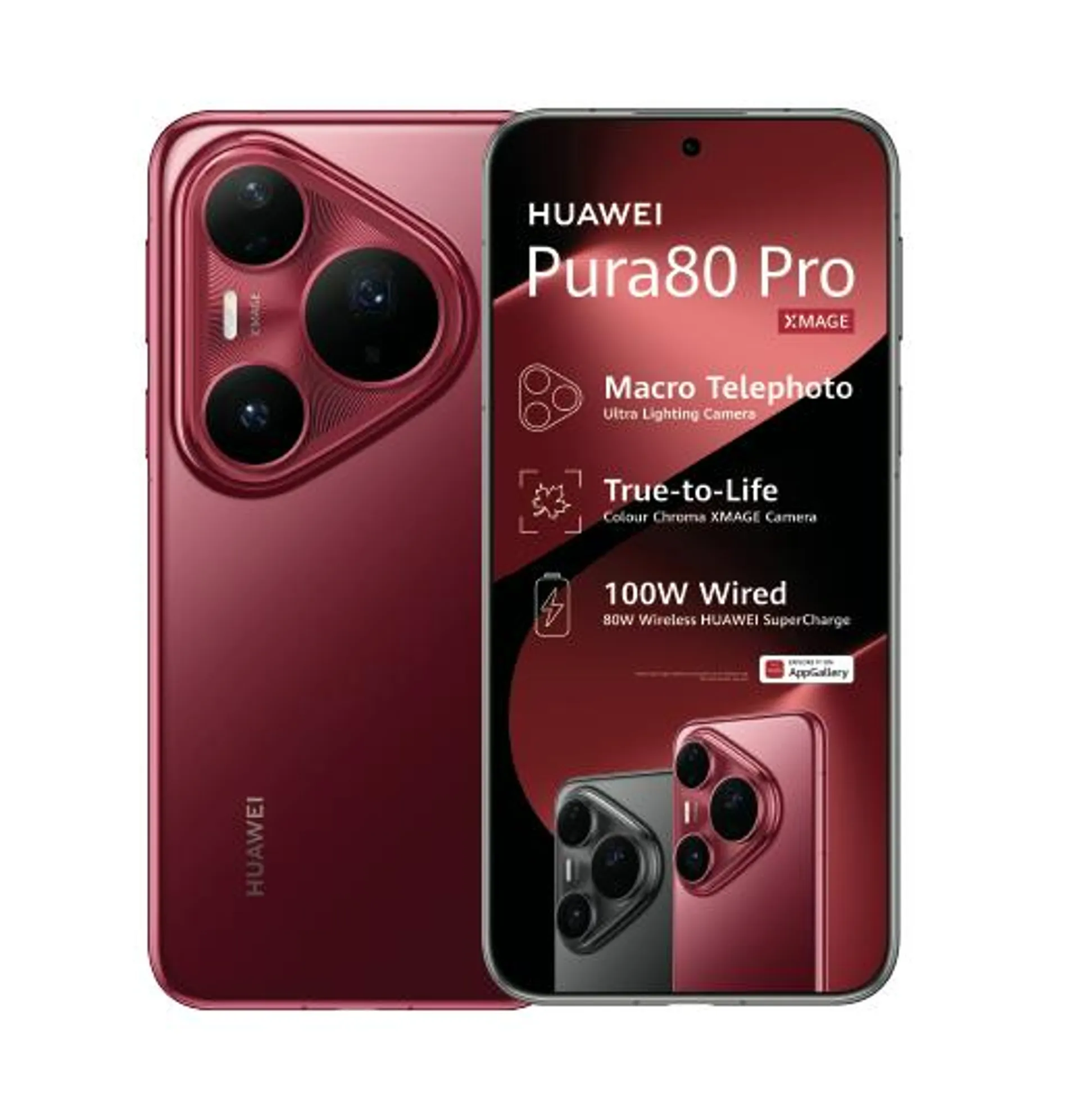 Huawei Pura 80 Pro Red with 15GB LTE slide