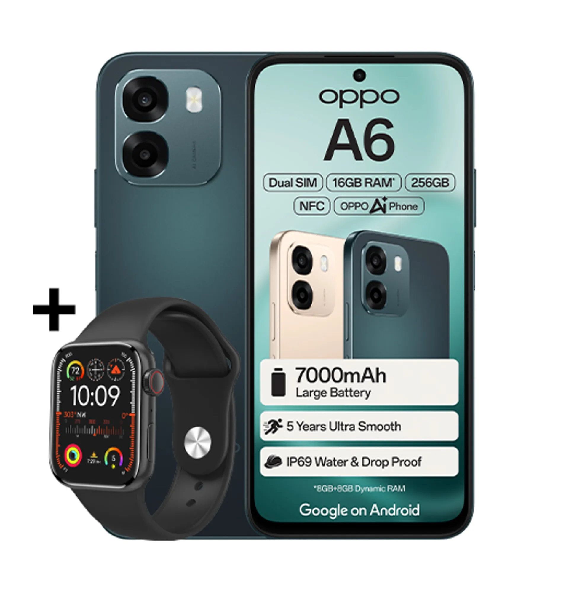 Oppo A6 Blue Plus Watch slide