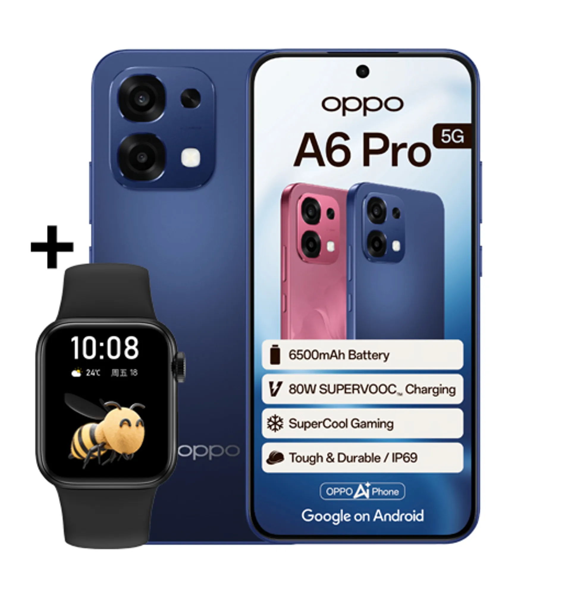 Oppo A6 Pro 5G Plus Watch R Stellar Blue slide
