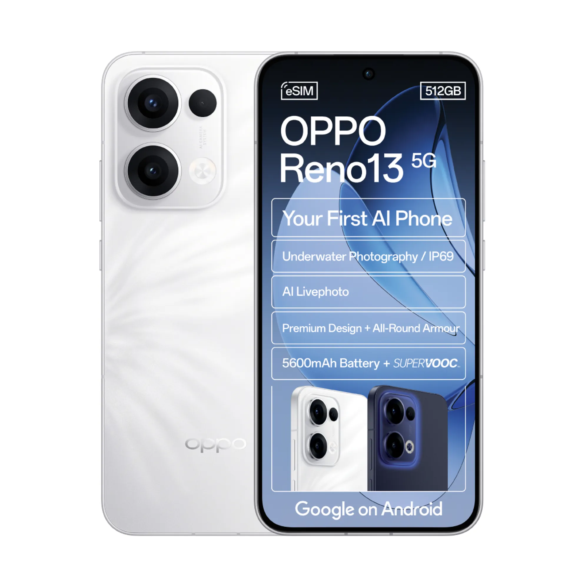 Oppo Reno 13 Plume White 5G R500 Accessory Voucher slide