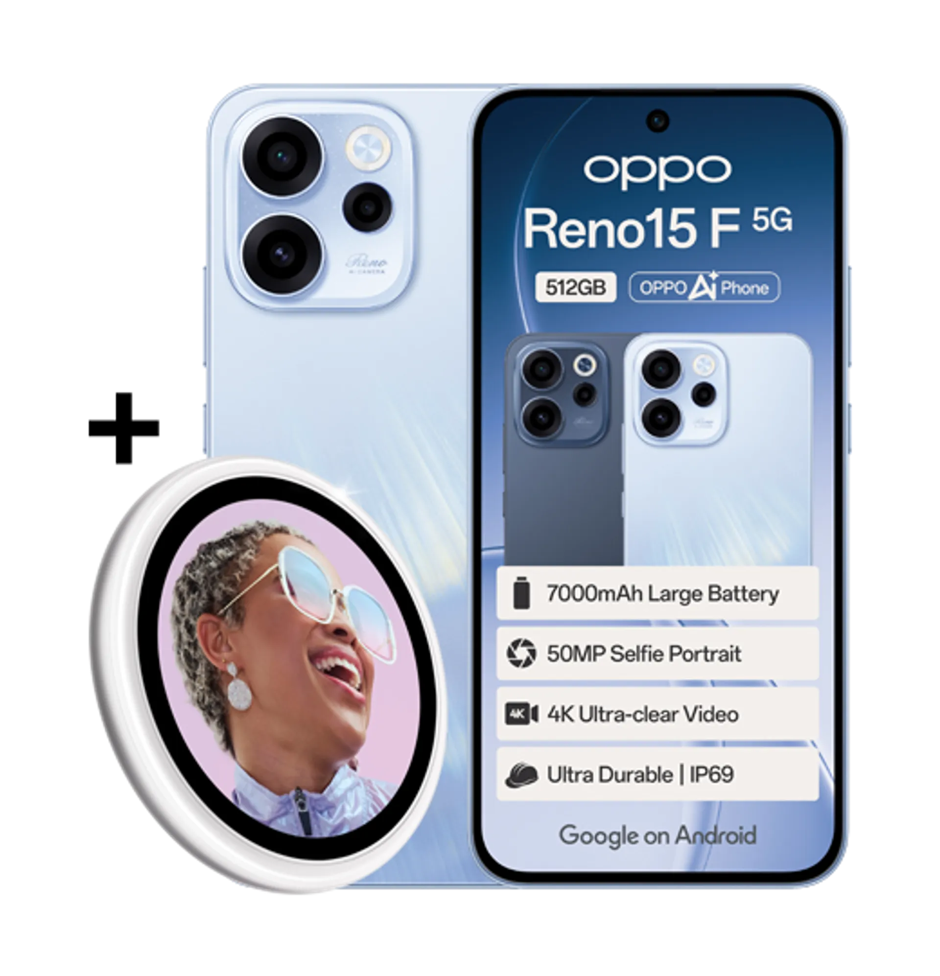 Oppo Reno 15 F Aurora Blue Oppo Bubble 1