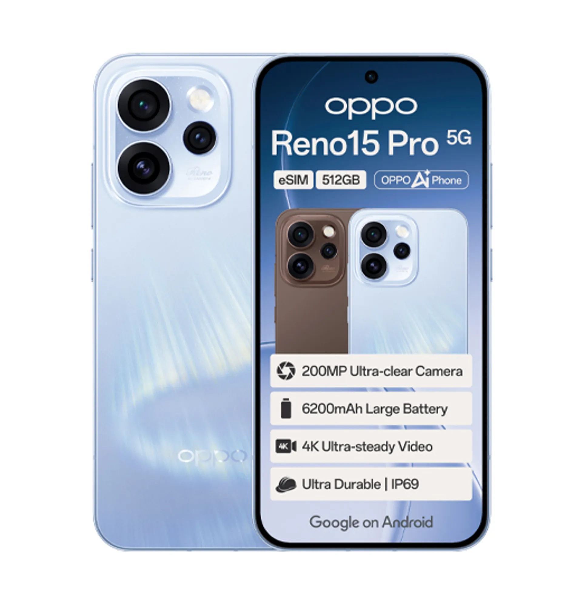 Oppo Reno 15 Pro Aurora Blue R500 Accessory Voucher slide