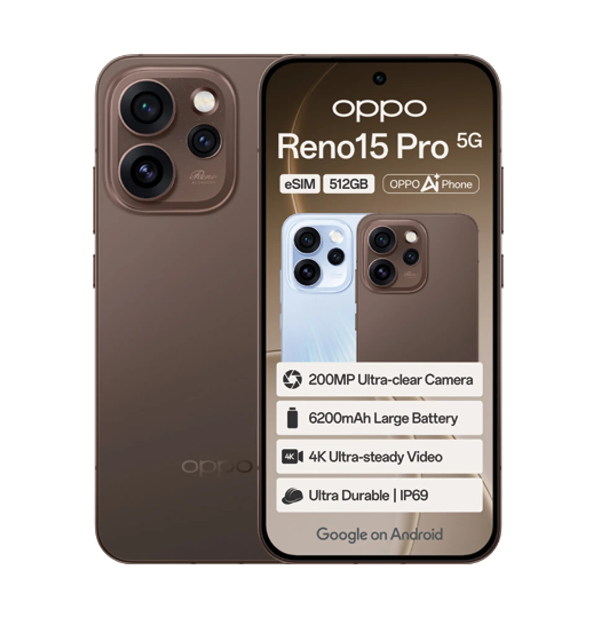 Oppo Reno 15 Pro Dusk Brown slide