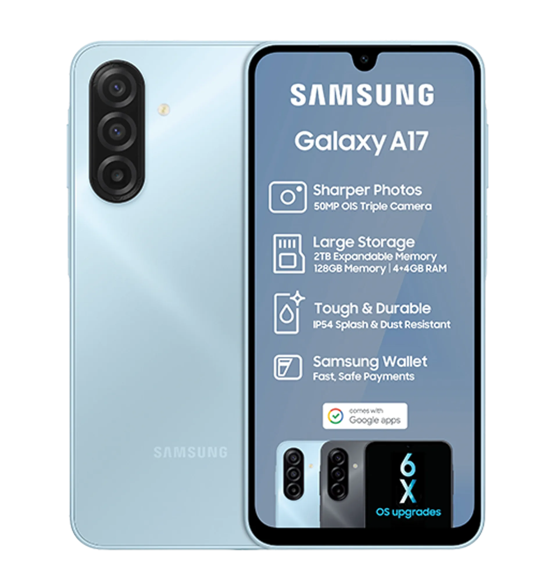 Samsung Galaxy A17 Light Blue slide