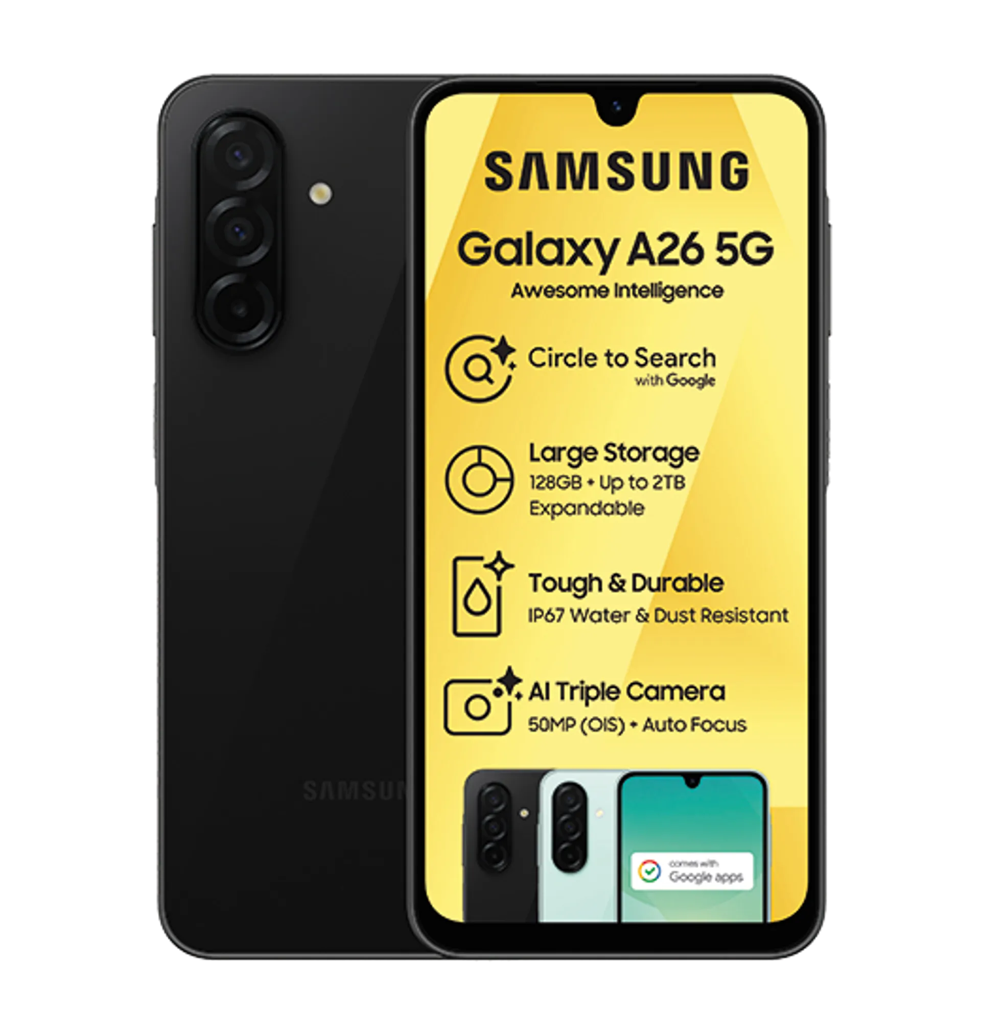 Samsung Galaxy A26 Awesome Black R500 Accessory Voucher slide