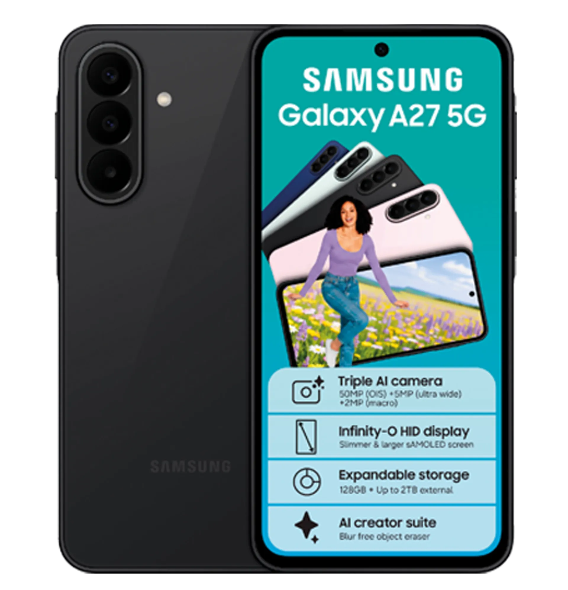 Samsung Galaxy A27 Black slide