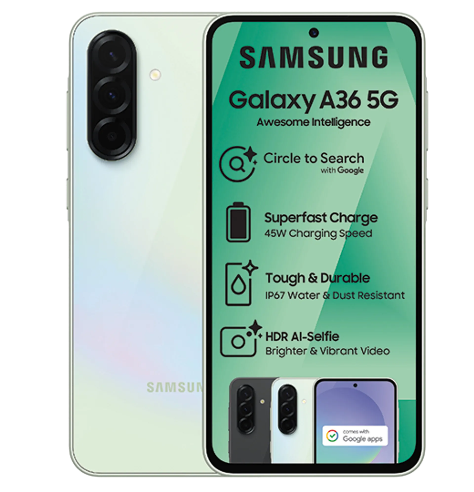 Samsung Galaxy A36 Awesome Light Green  slide