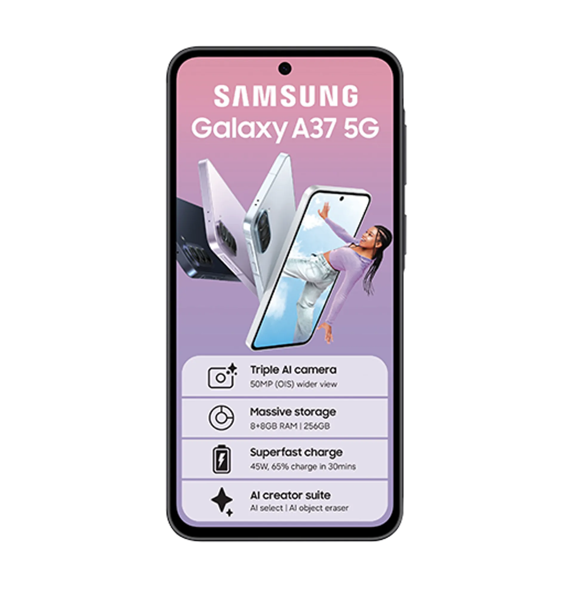 Samsung Galaxy A37 5G Green R500 Accessory Voucher slide